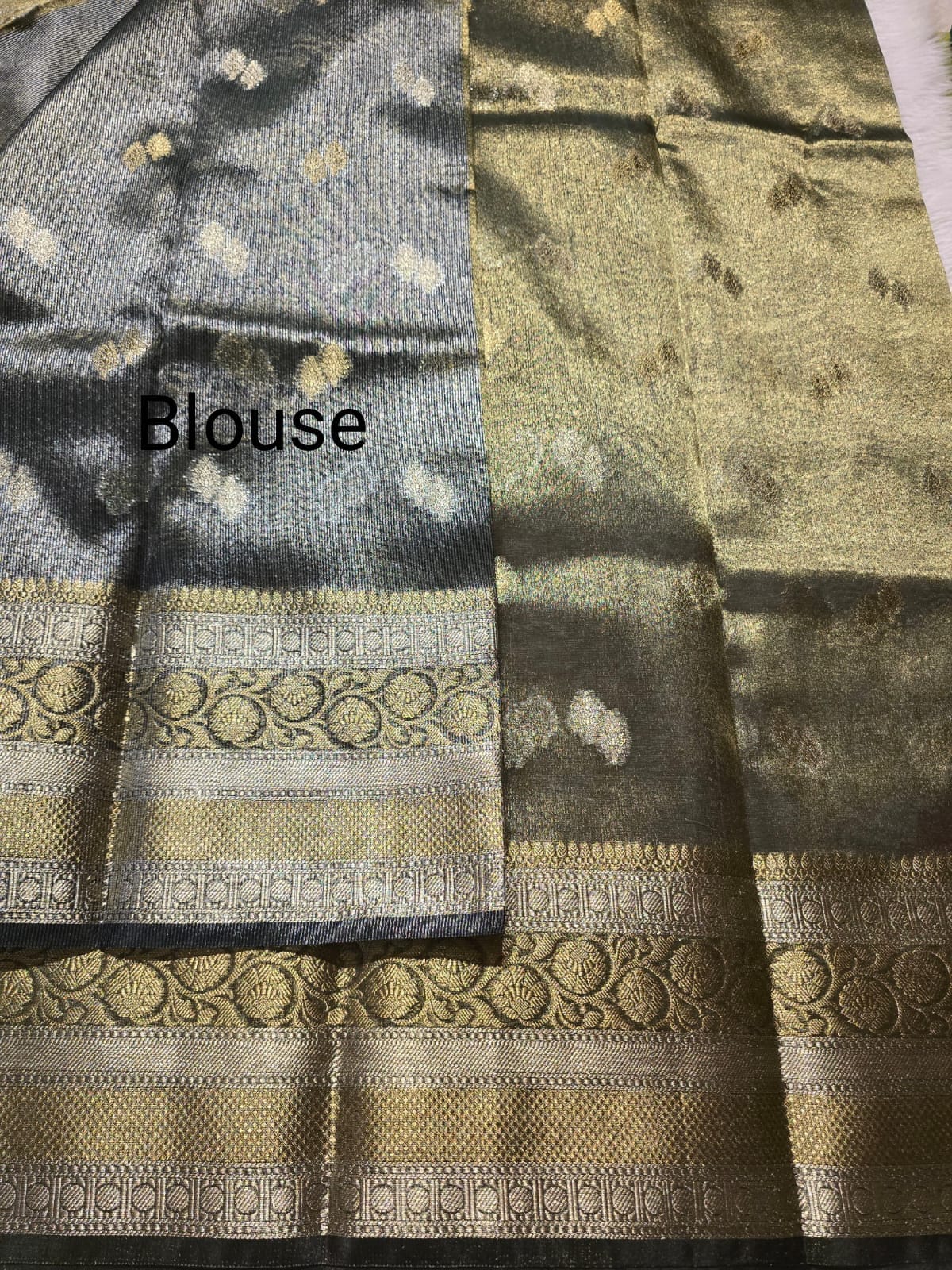 RADHI-OLIVE GREEN SAREE