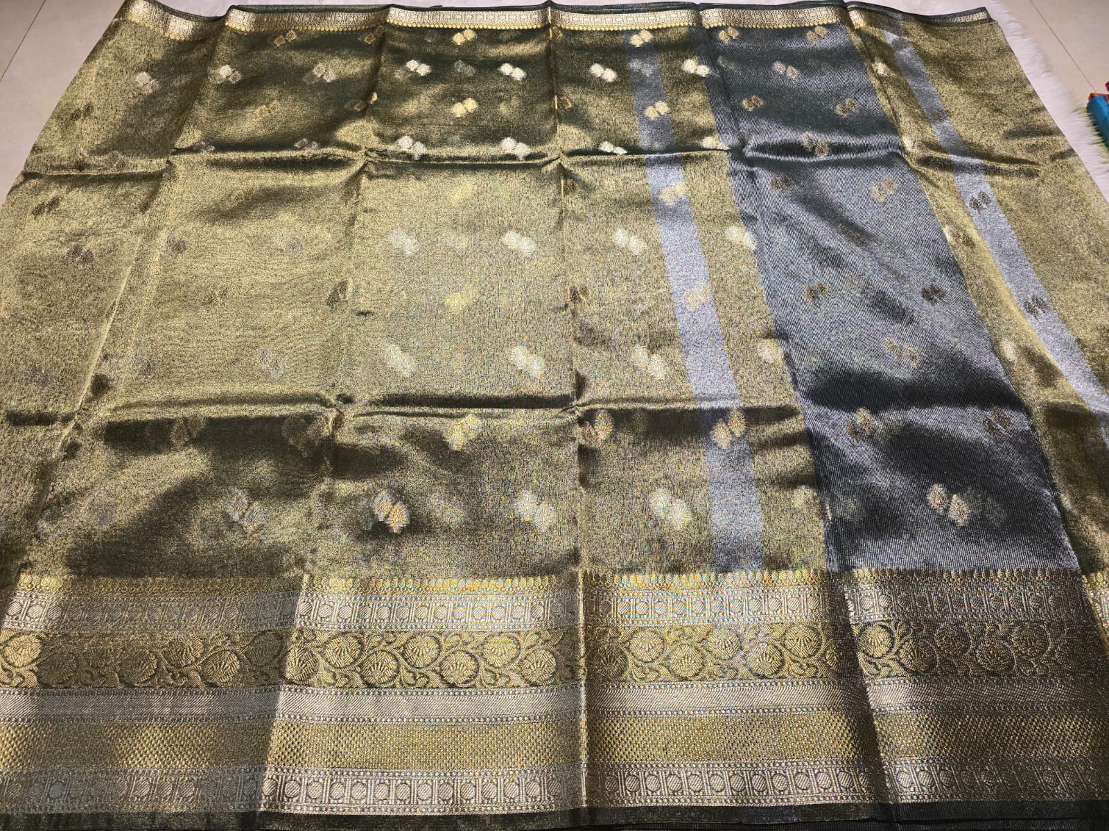 RADHI-OLIVE GREEN SAREE