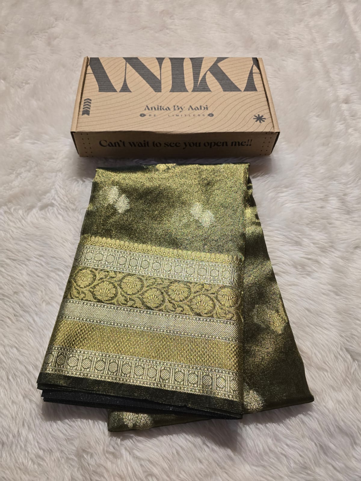 RADHI-OLIVE GREEN SAREE
