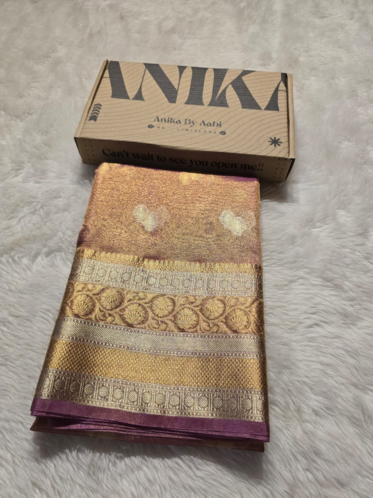 RADHI-ROSEGOLD PASTEL PINK SAREE