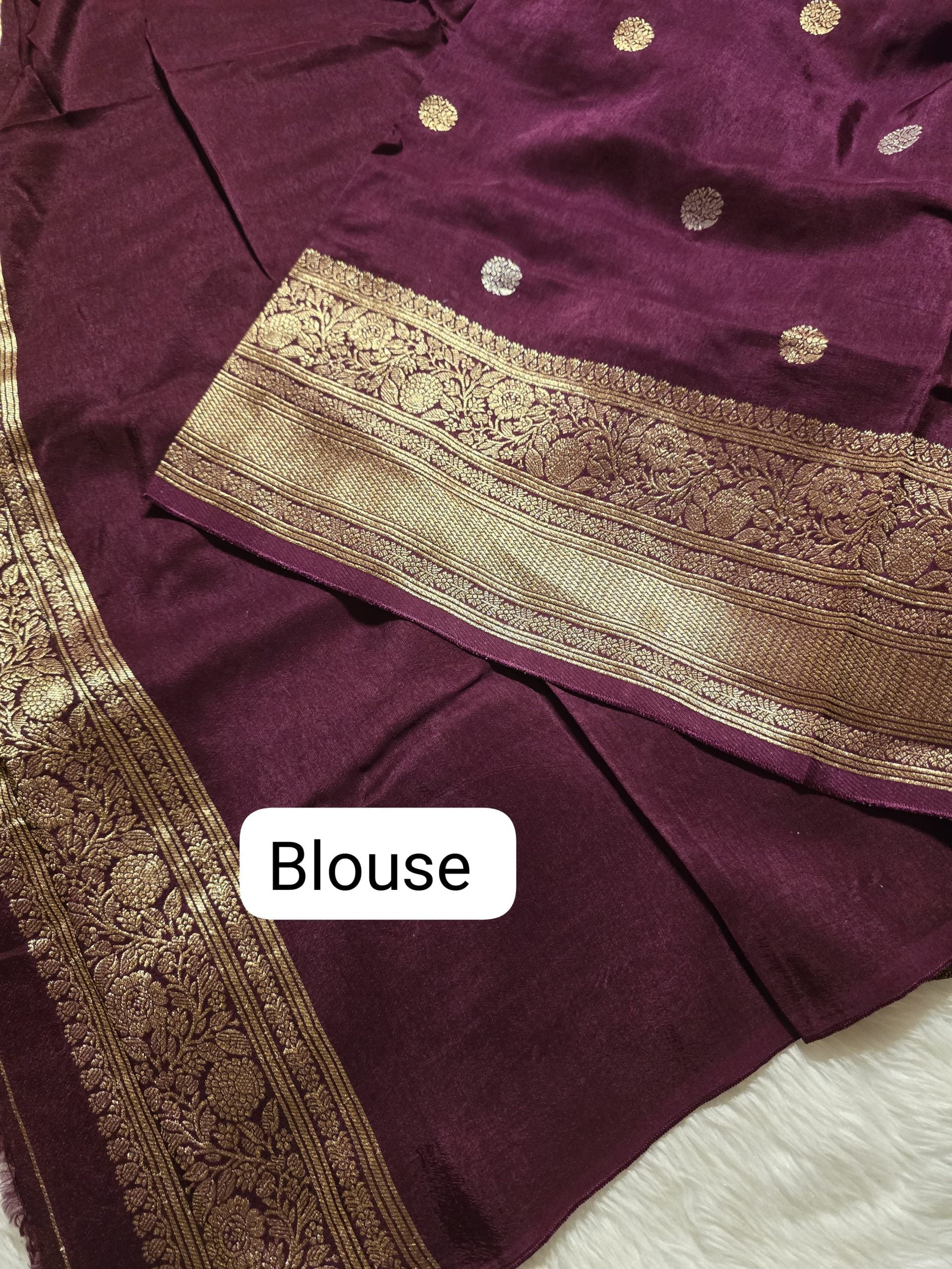 VINTAGE BANARASI-MAGENTA SAREE