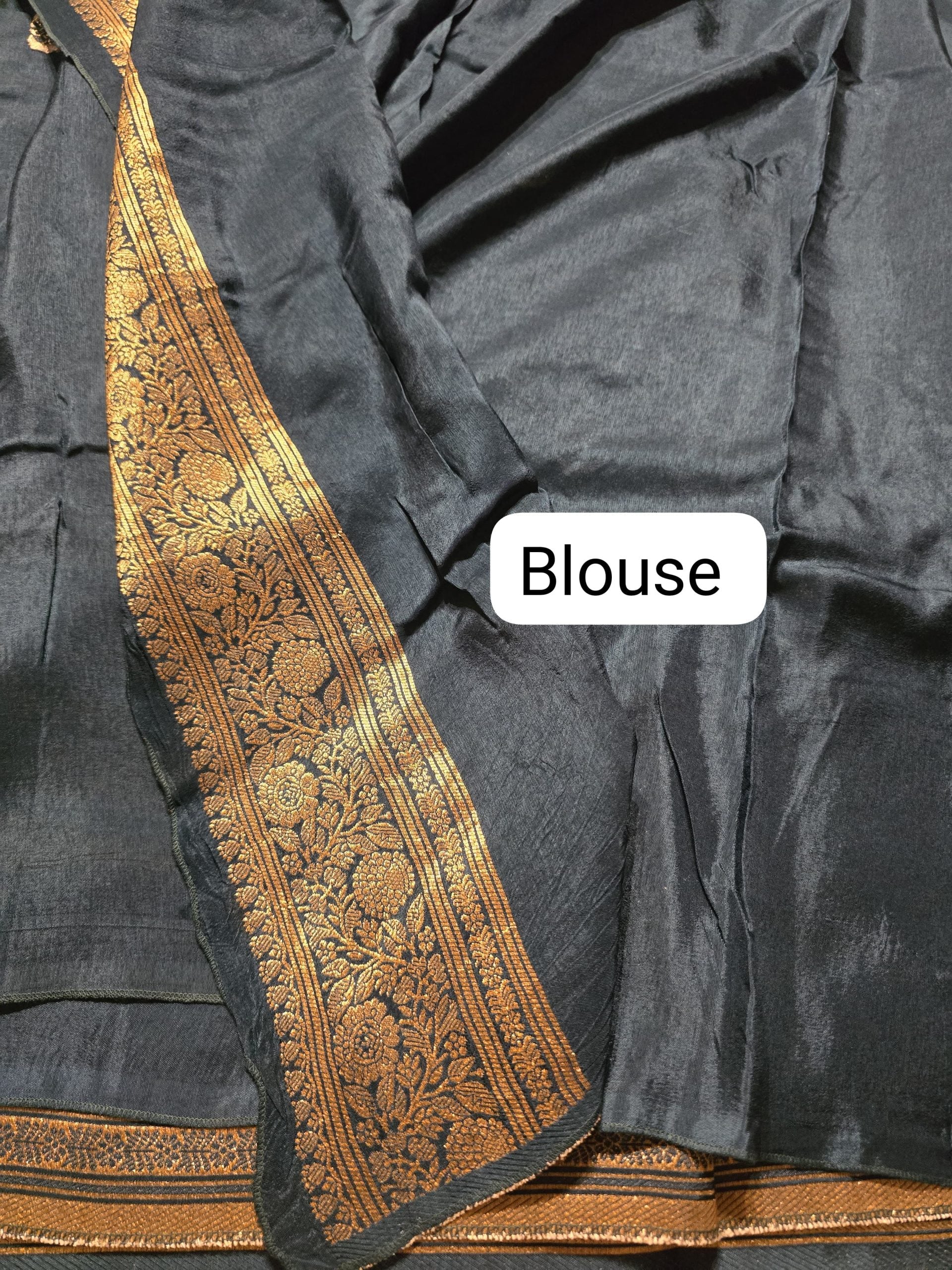 VINTAGE BANARASI-METALLICE BLUE SAREE