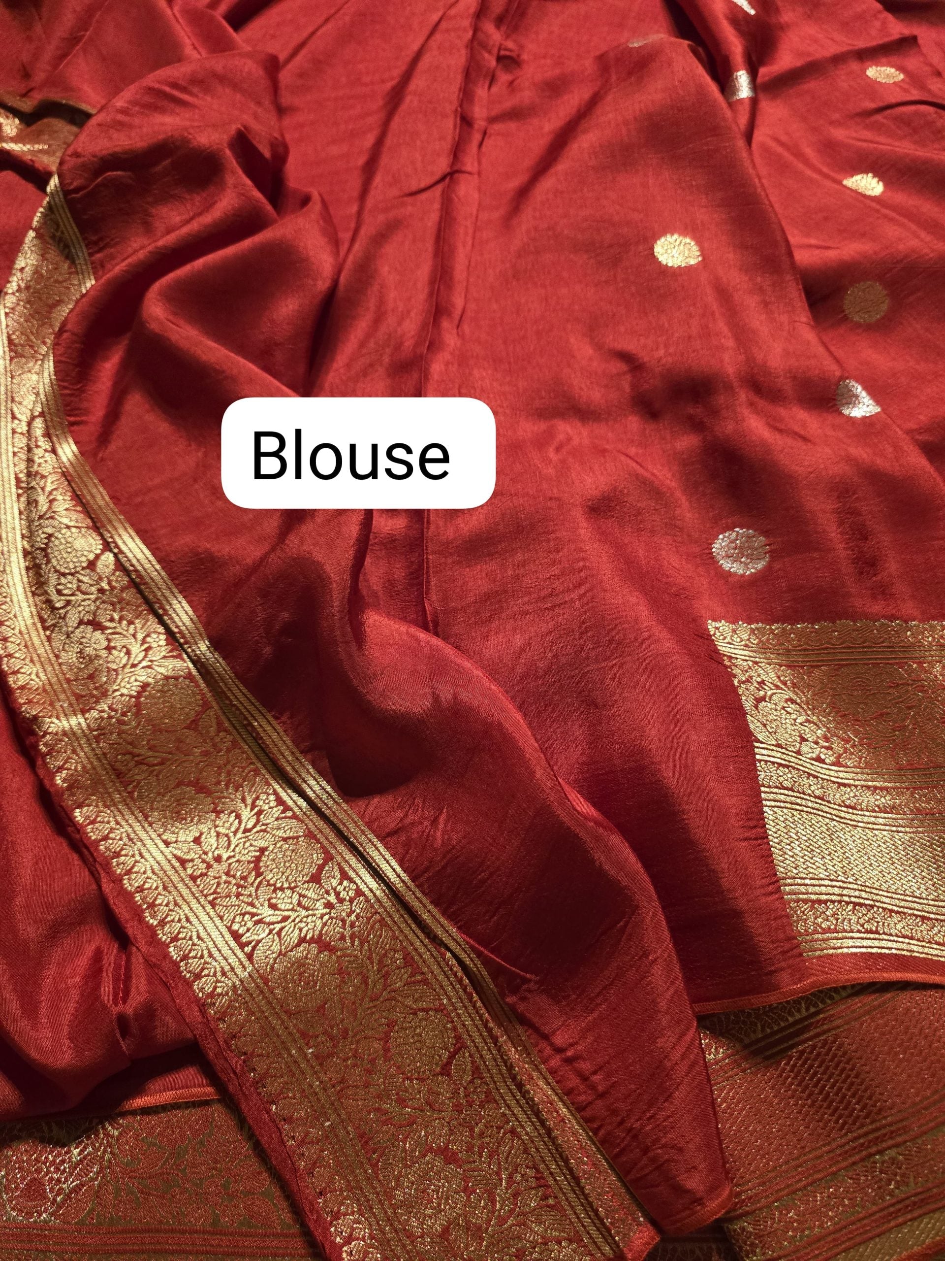 VINTAGE BANARASI-RED SAREE