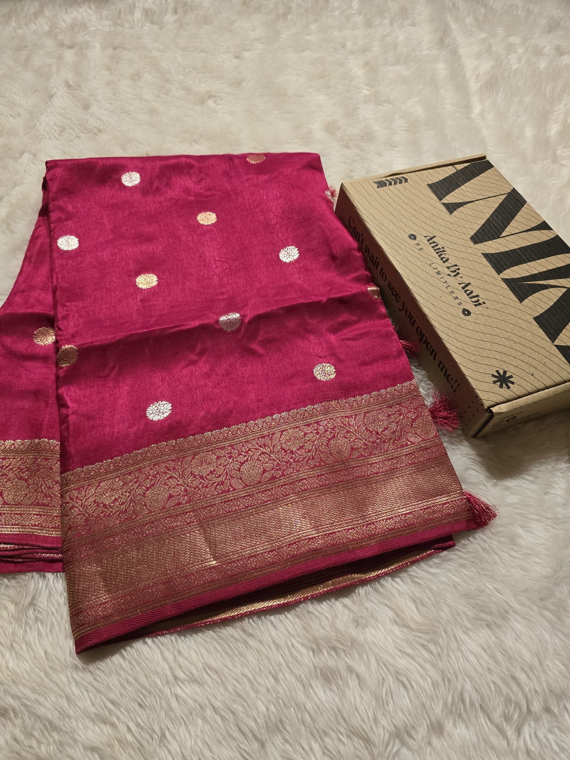 VINTAGE BANARASI-PINK SAREE