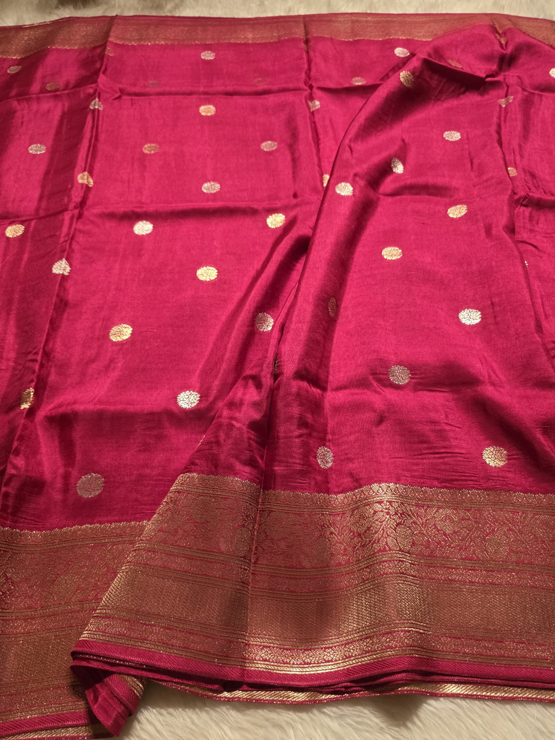 VINTAGE BANARASI-PINK SAREE