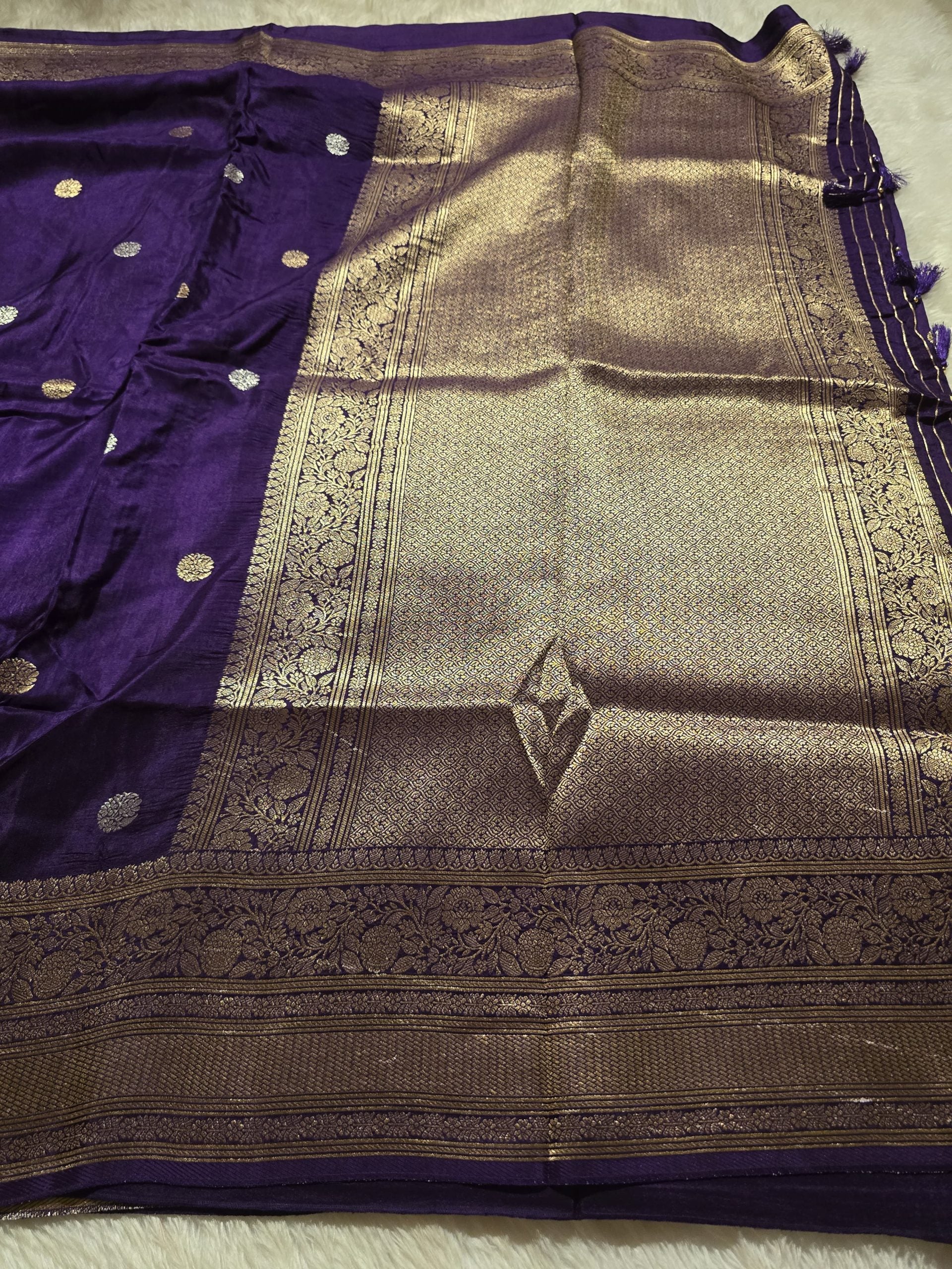 VINTAGE BANARASI-PURPLE SAREE