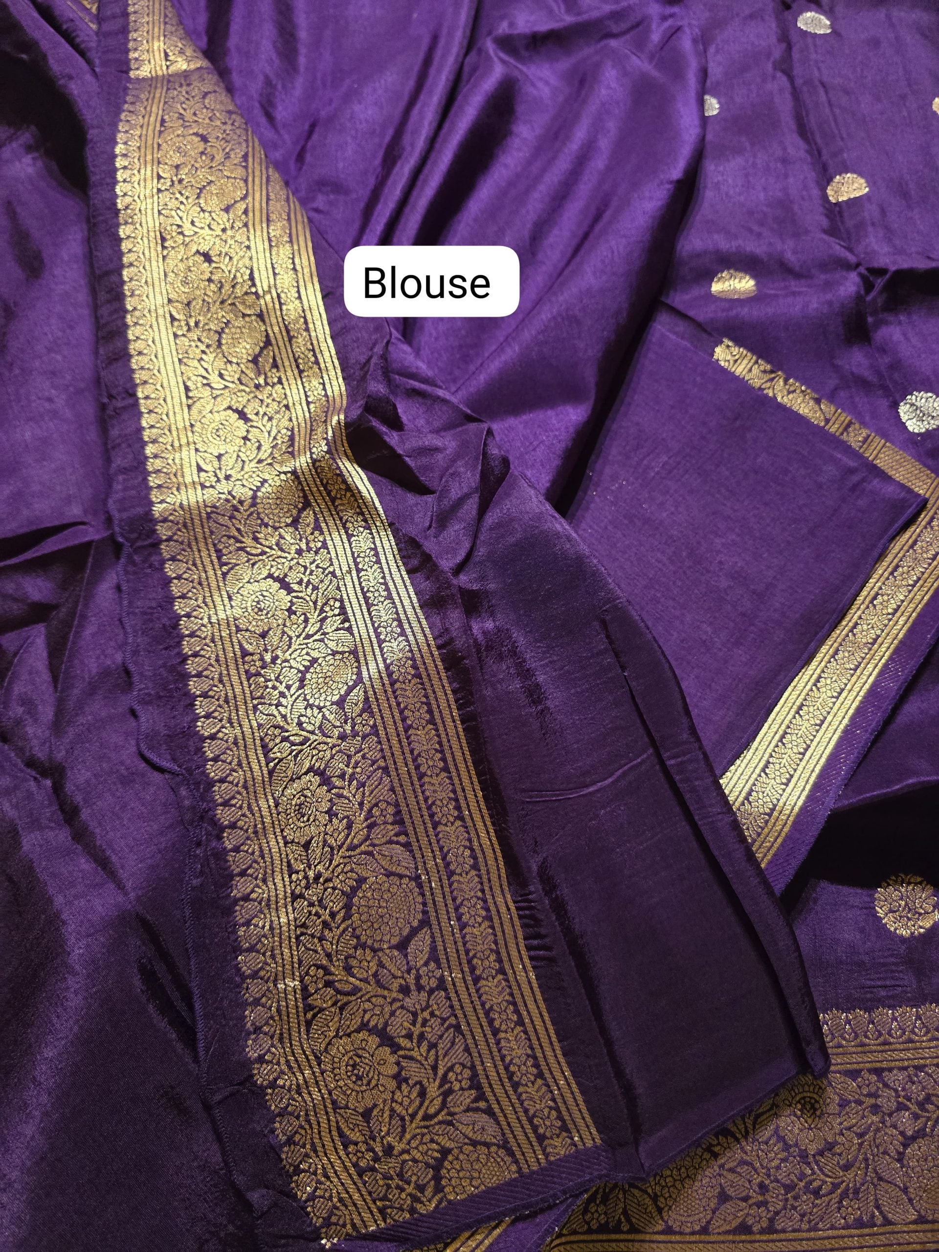 VINTAGE BANARASI-PURPLE SAREE