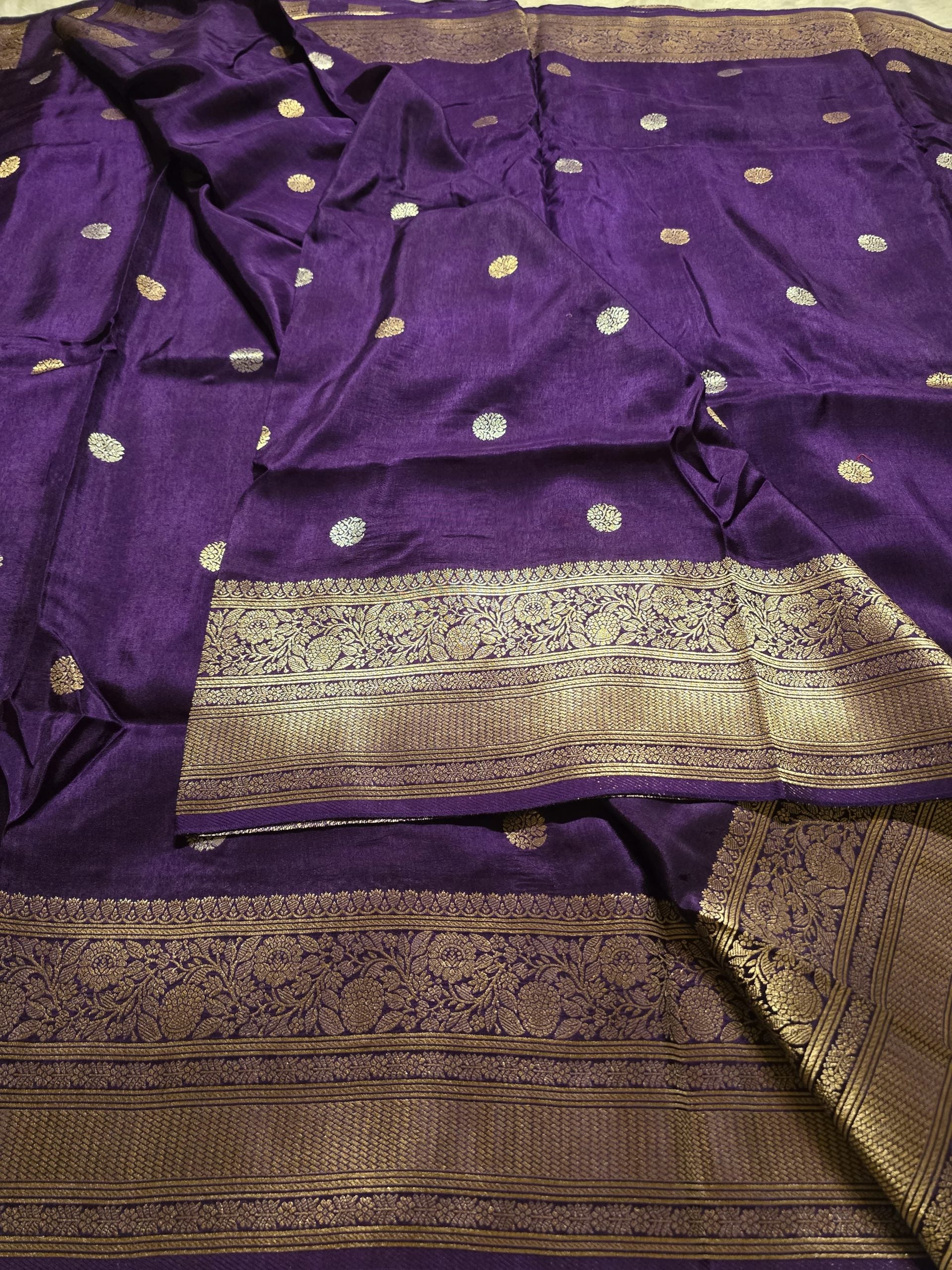 VINTAGE BANARASI-PURPLE SAREE