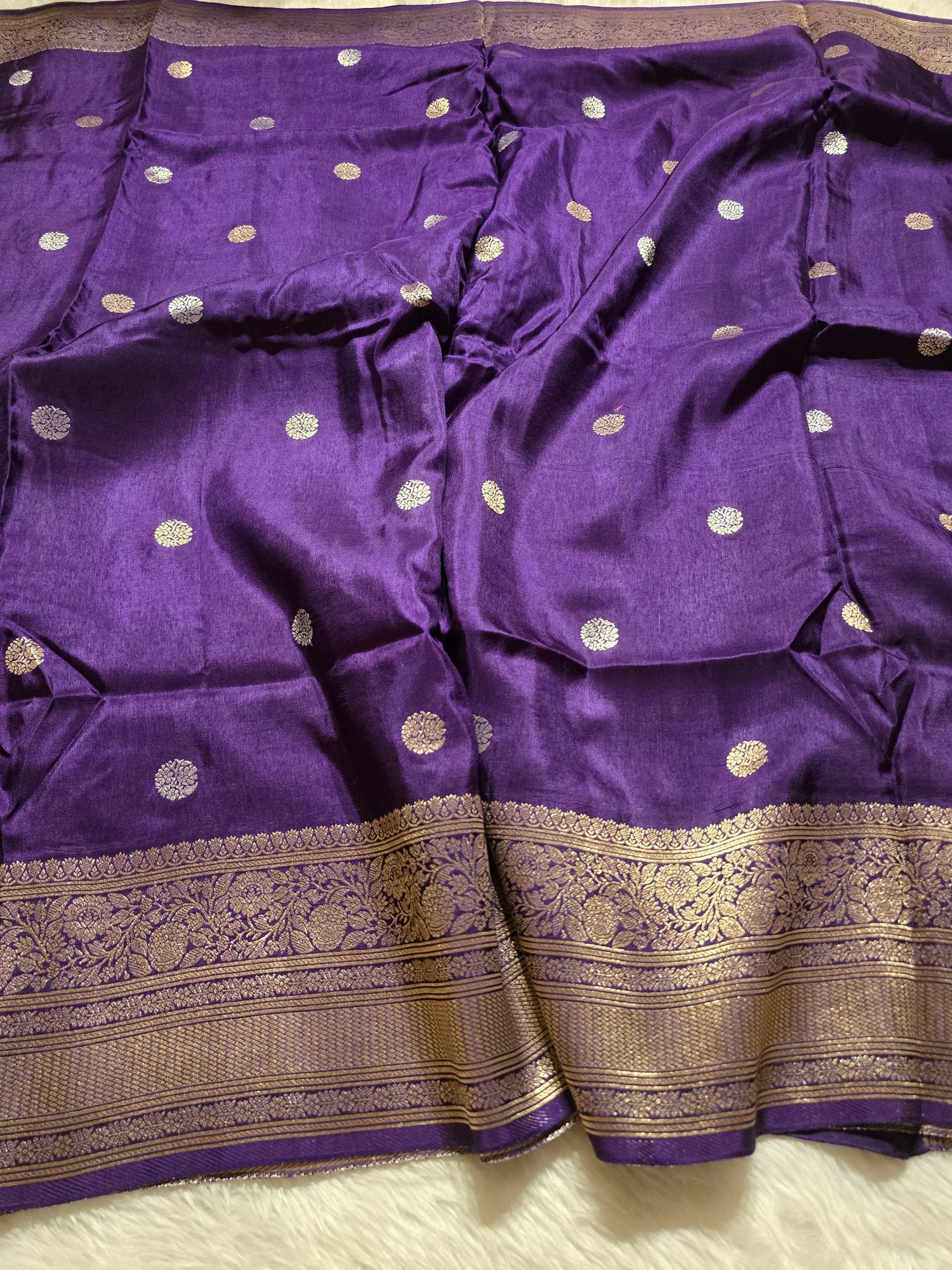 VINTAGE BANARASI-PURPLE SAREE
