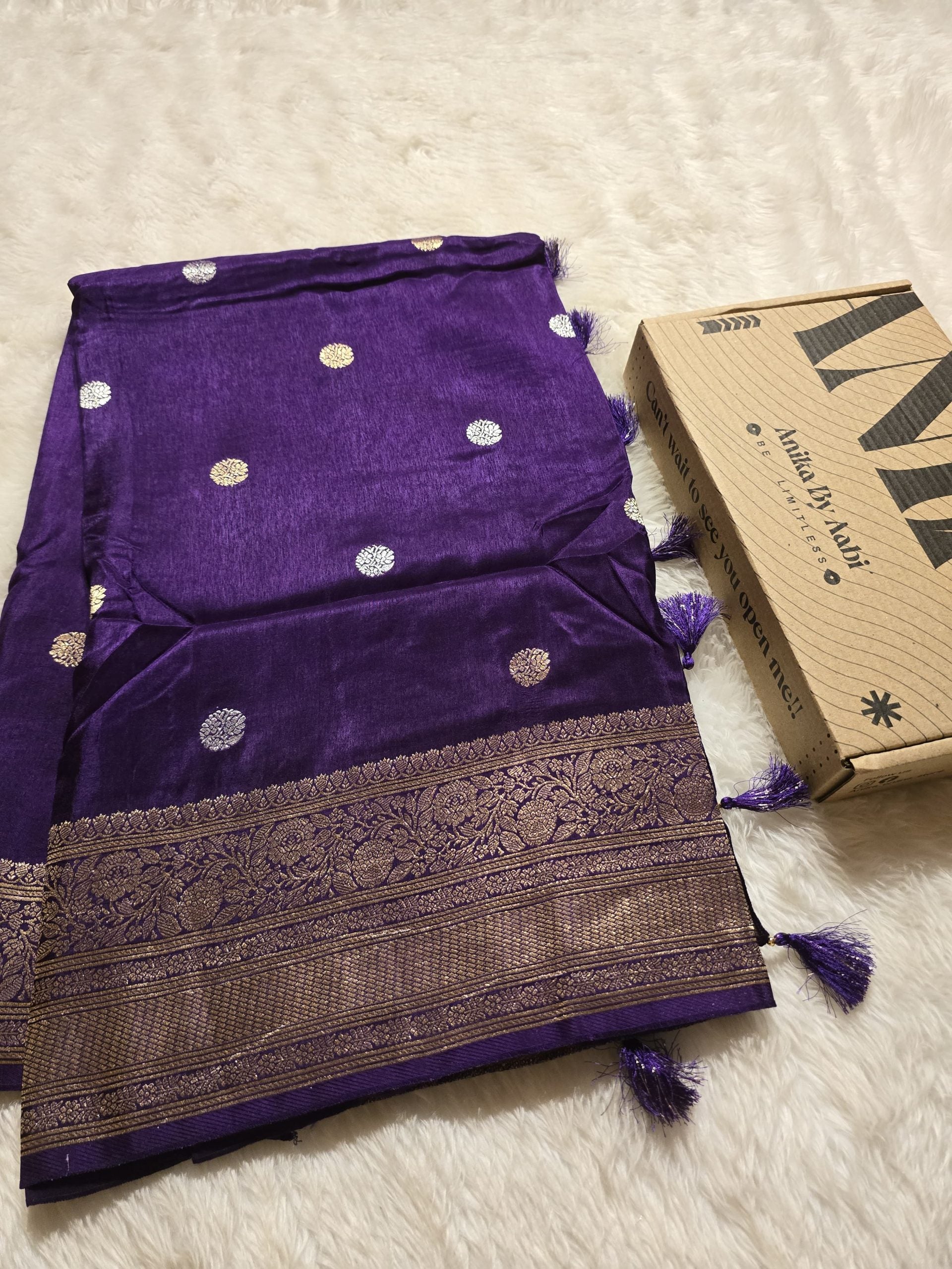 VINTAGE BANARASI-PURPLE SAREE