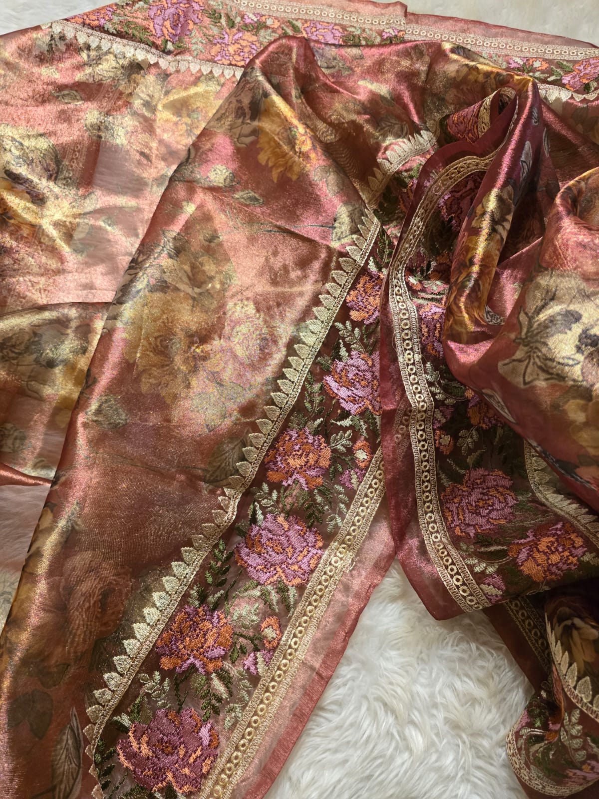 HEERAMANDI-RUSTIC MAVUE SAREE