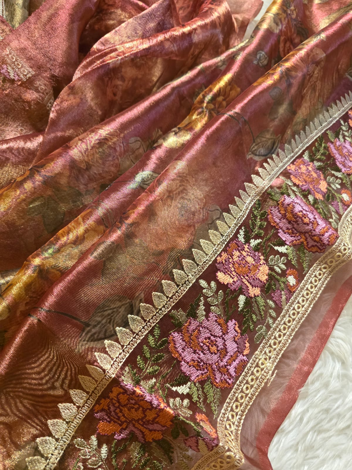 HEERAMANDI-RUSTIC MAVUE SAREE