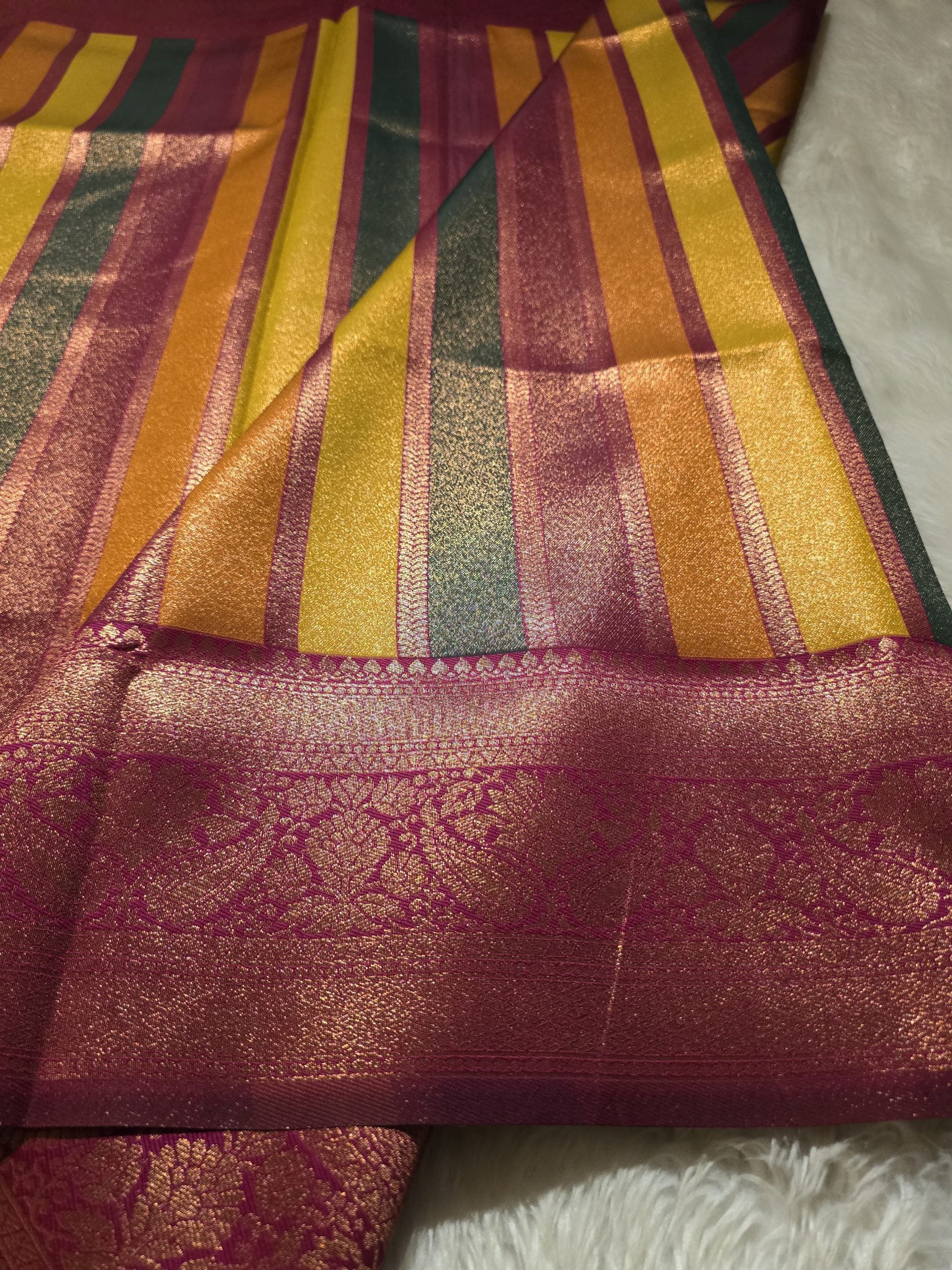 VARNAM-DARK MARRON PINK SAREE