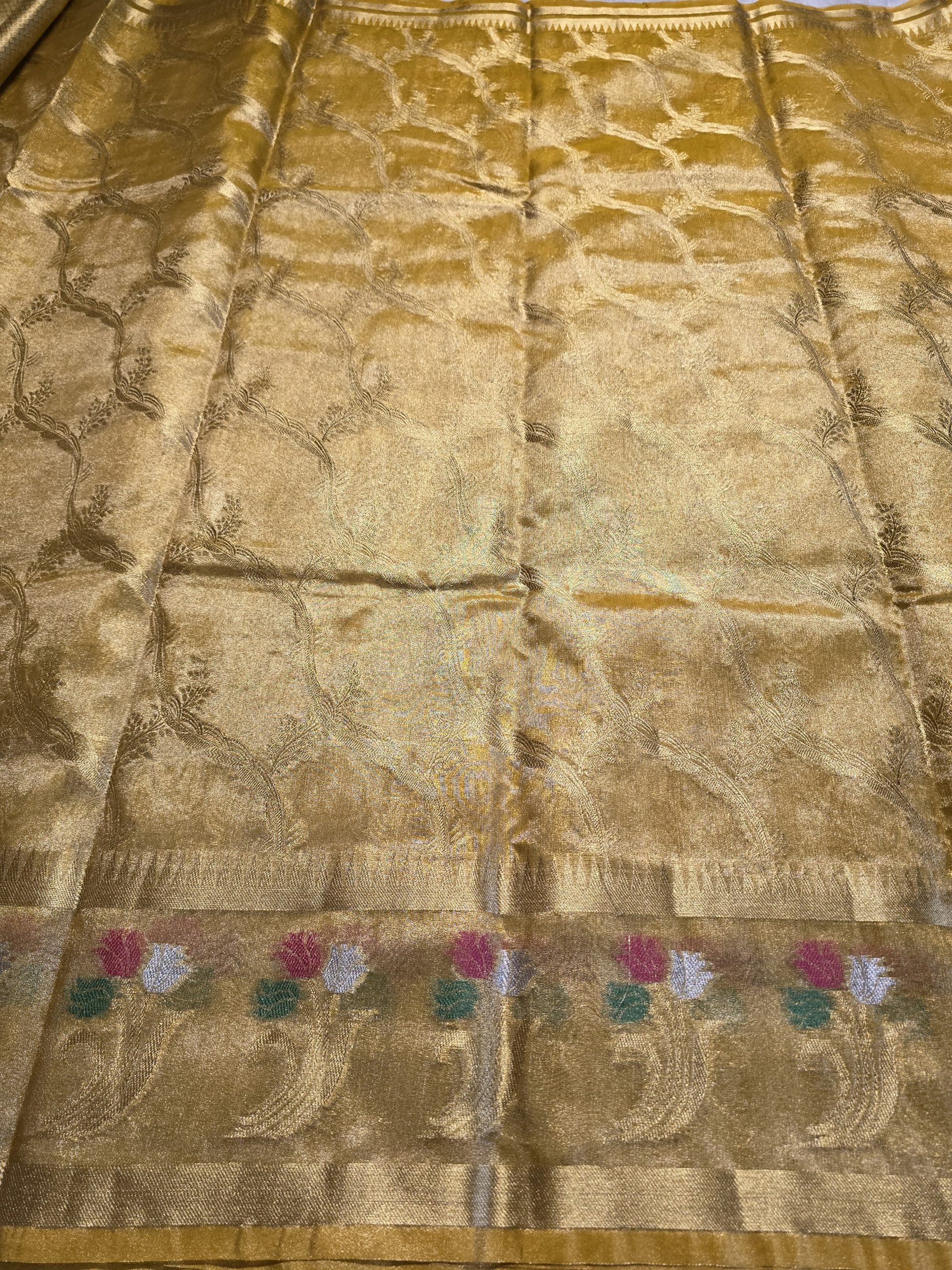 RADHI FLORA-GOLD SAREE