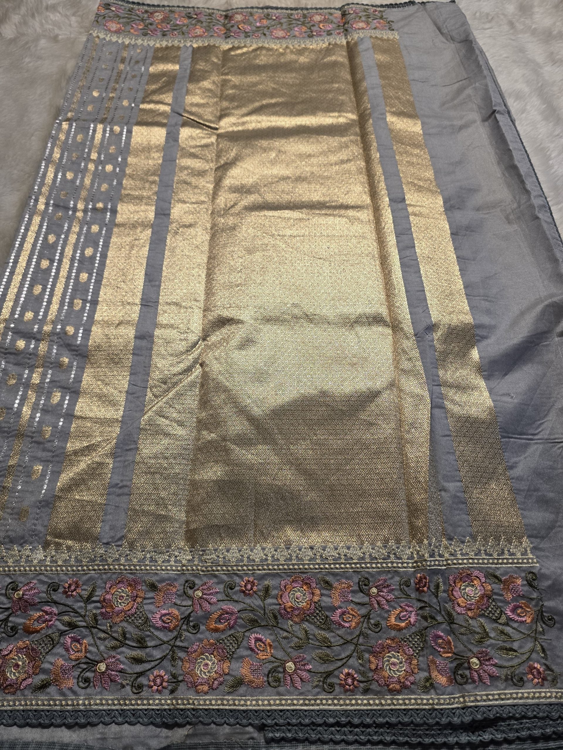 ANAHA-BLUISH GRAY SAREE