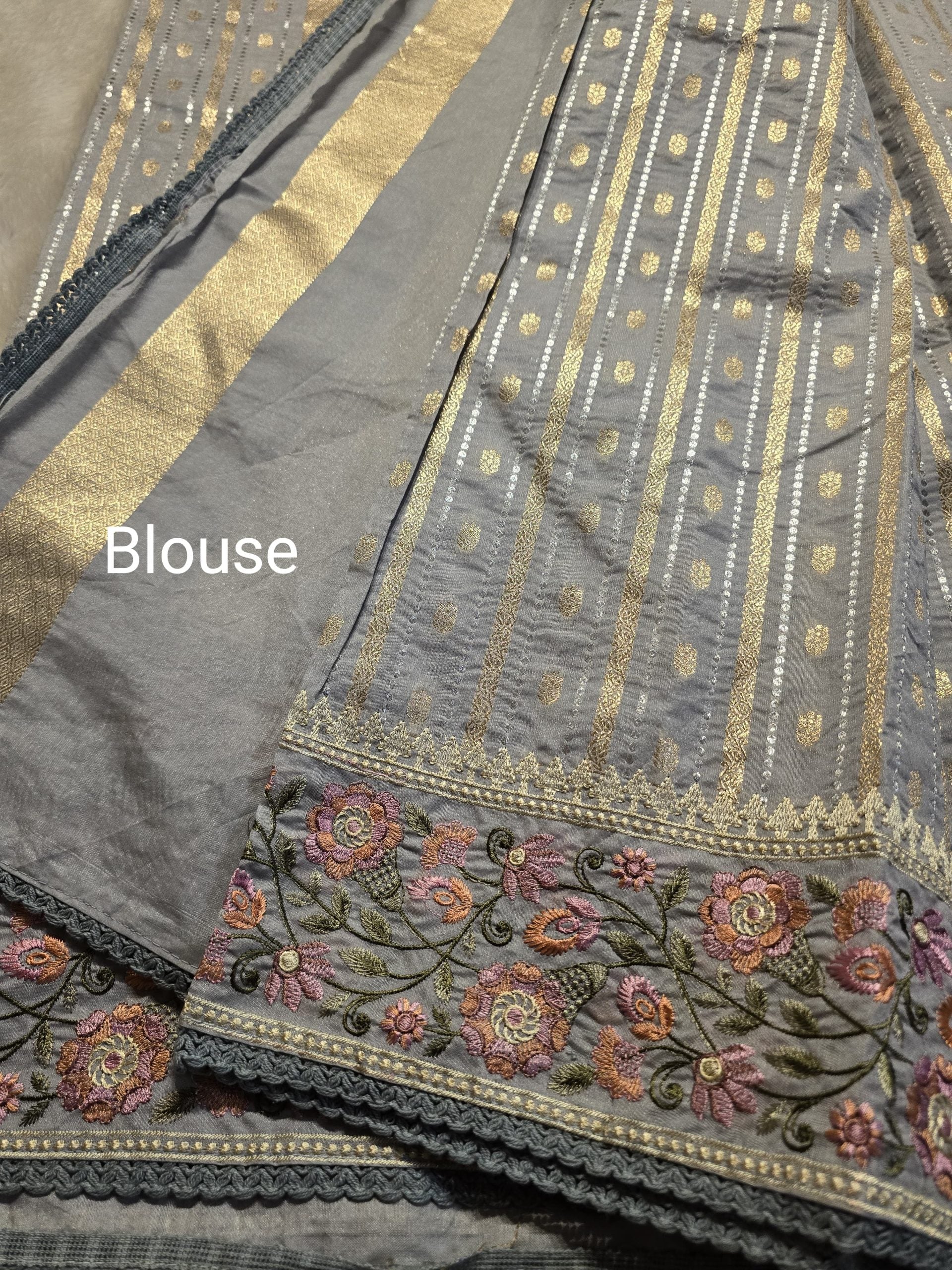 ANAHA-BLUISH GRAY SAREE