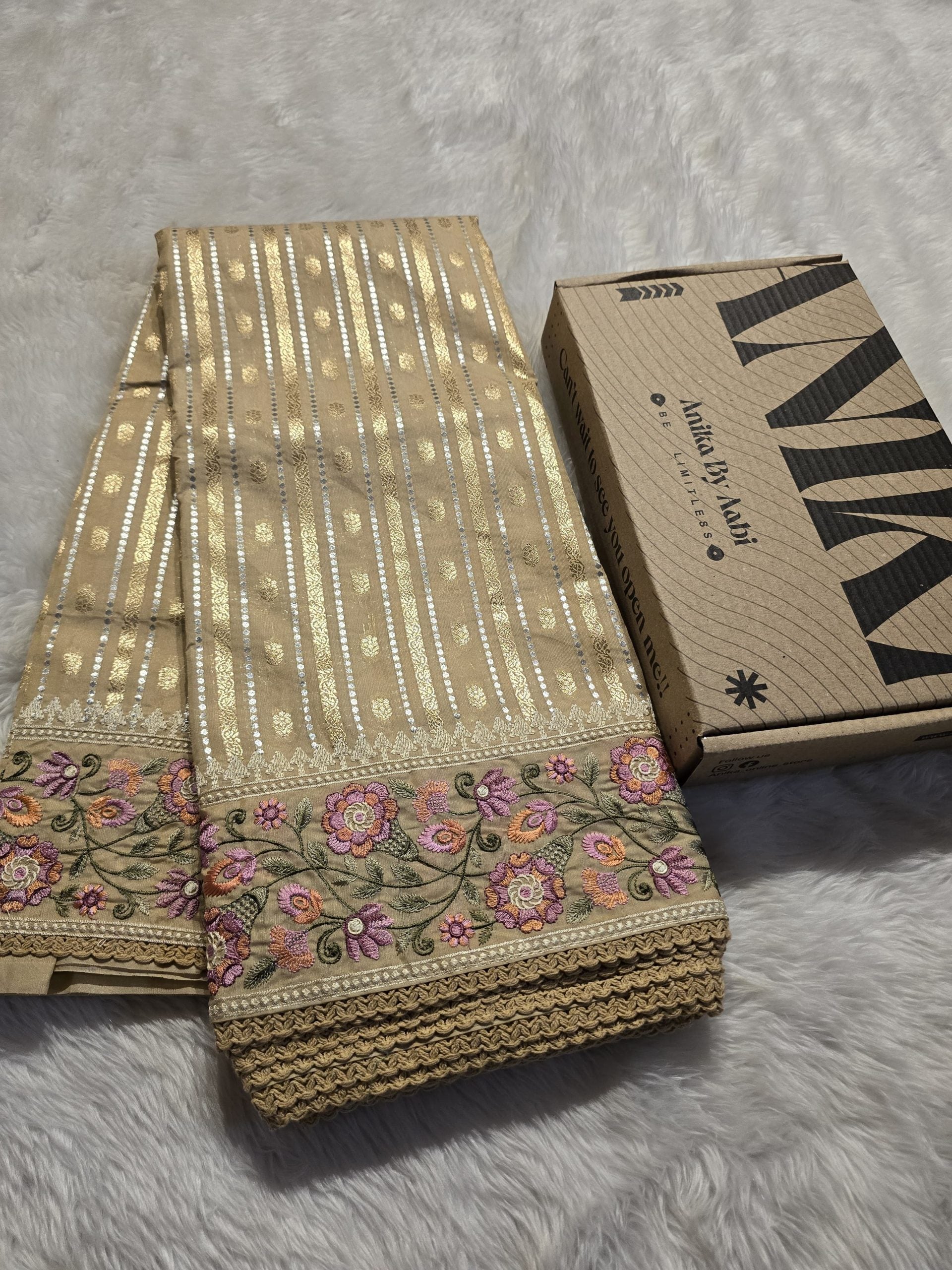 ANAHA-BEIGE SAREE