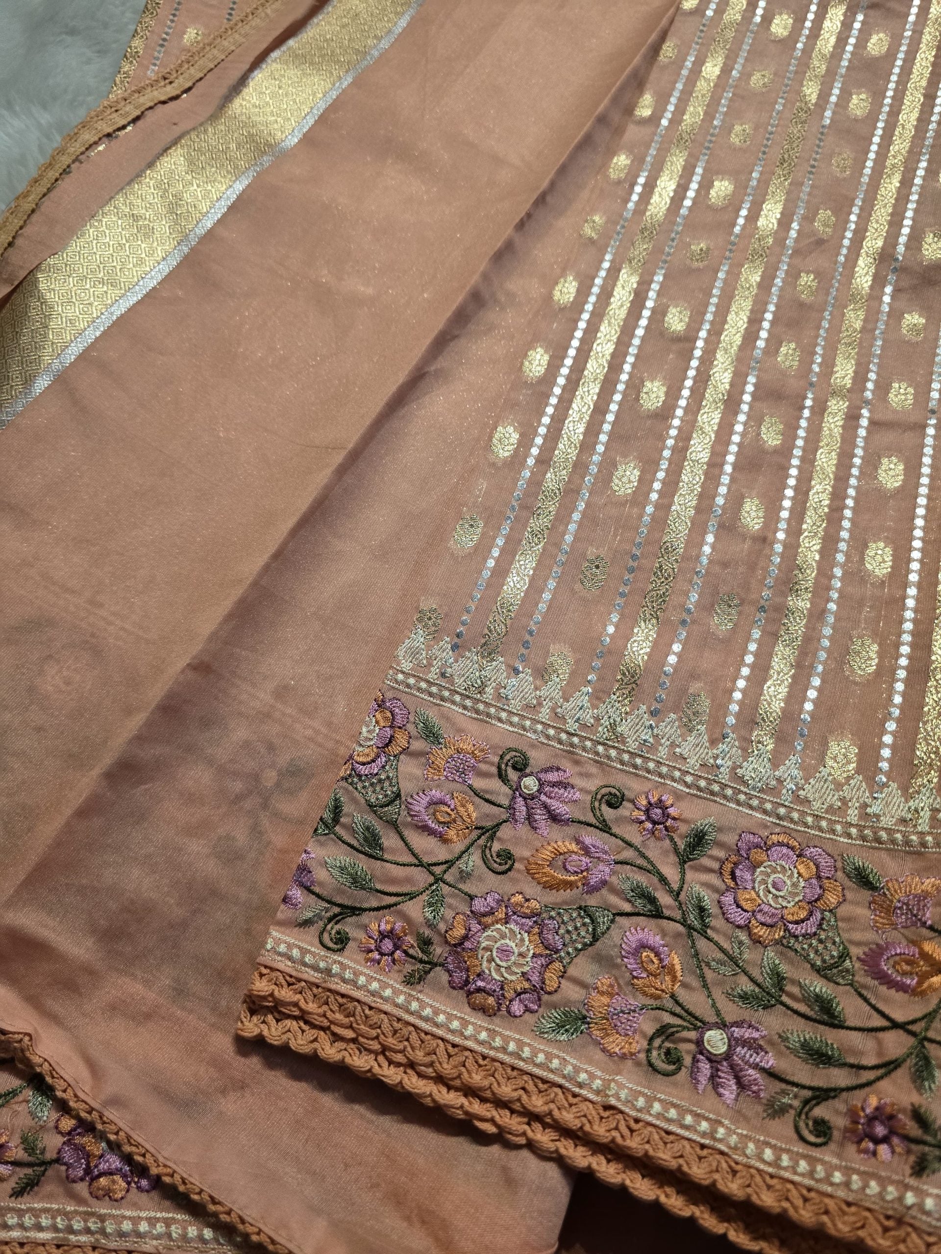 ANAHA-PEACH SAREE