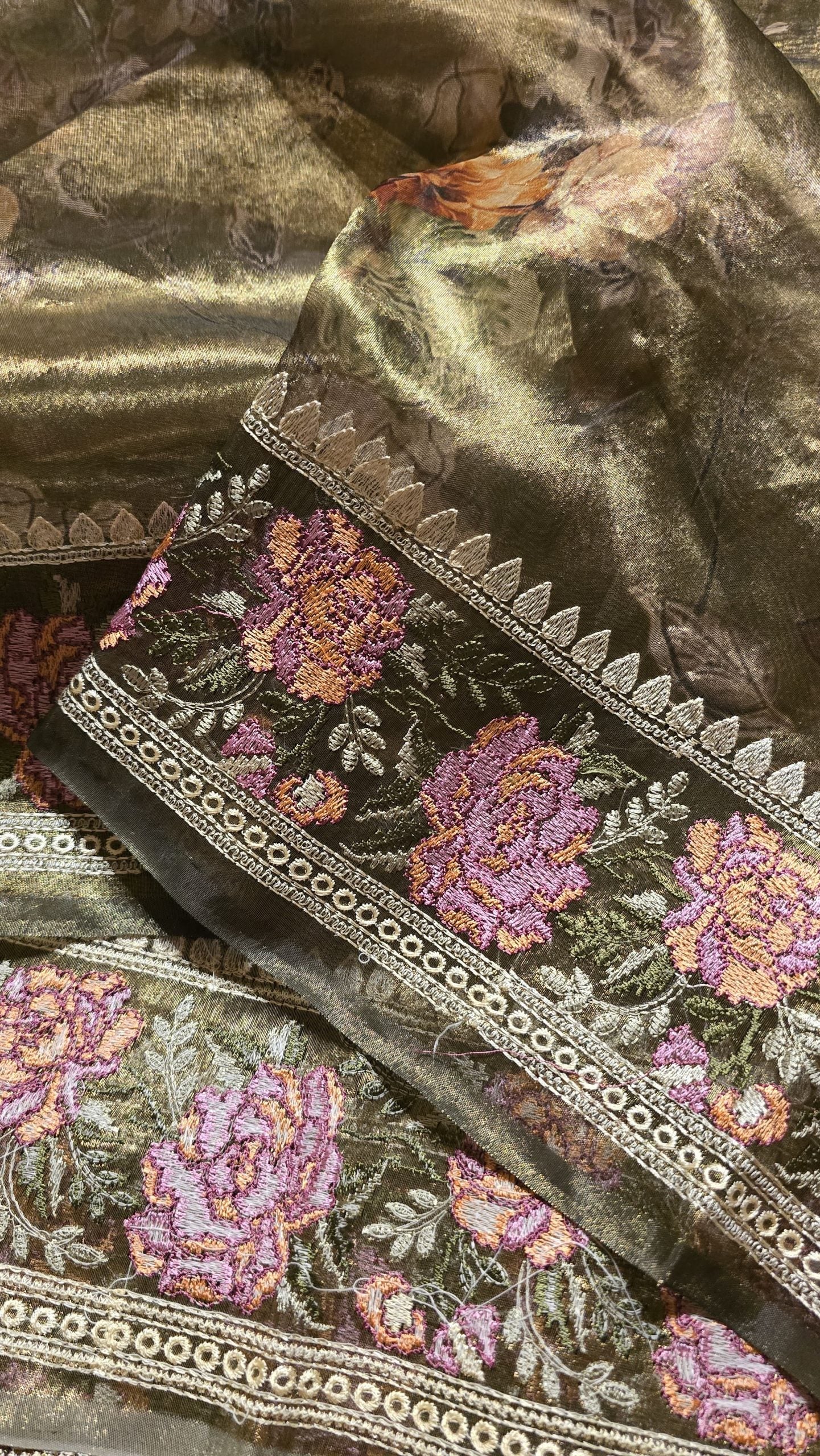 HEERAMANDI-SAGE GREEN SAREE