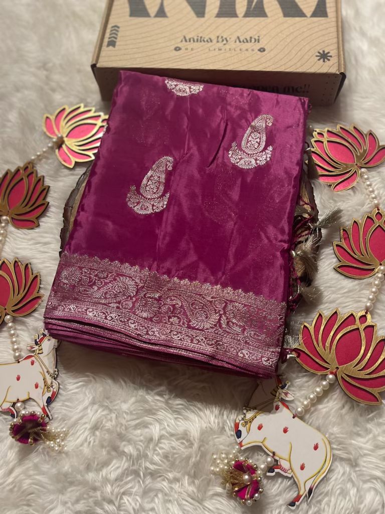 NIRA-DARK MAGENTA SAREE