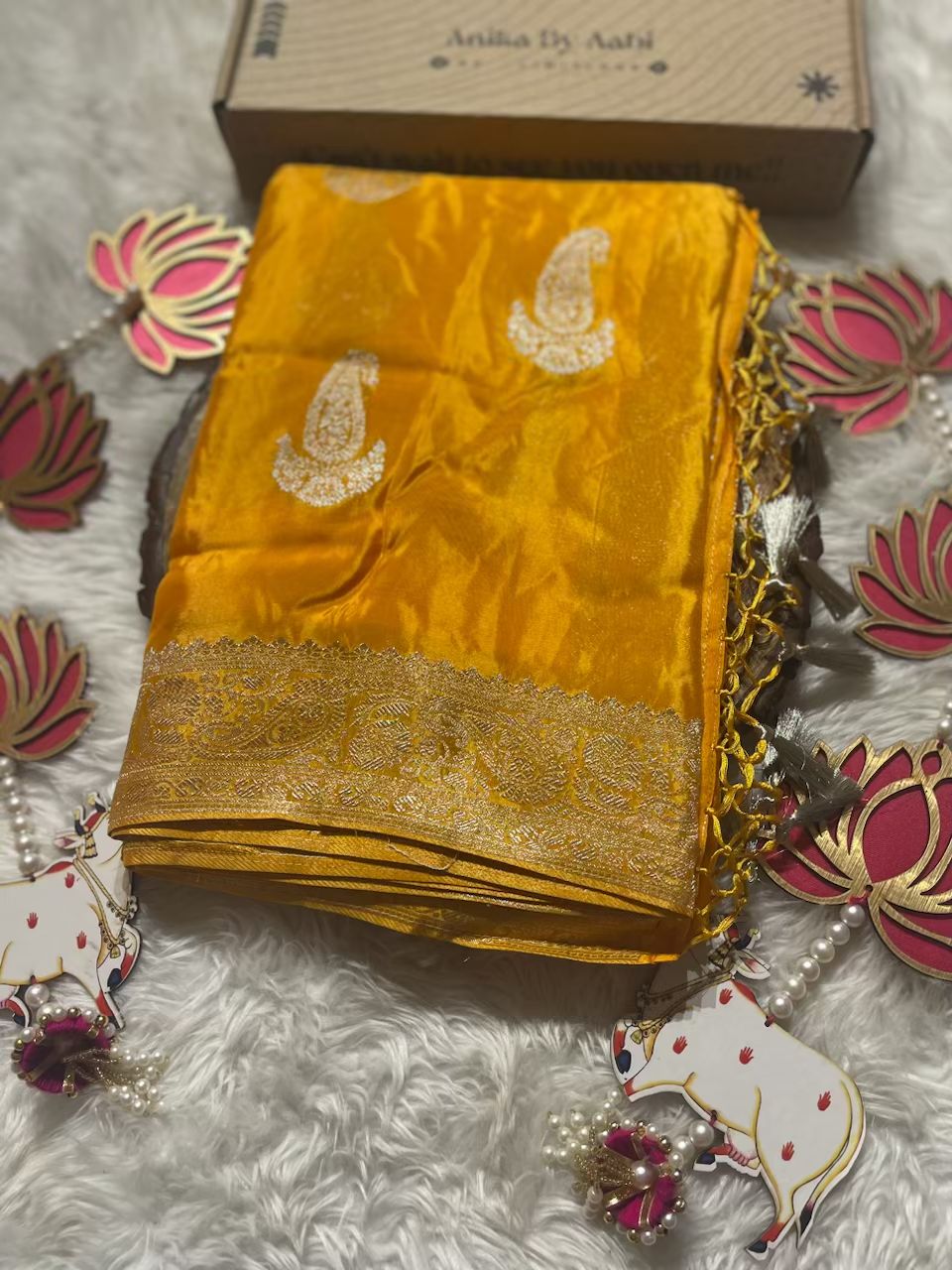 NIRA- VIBRANT YELLOW SAREE