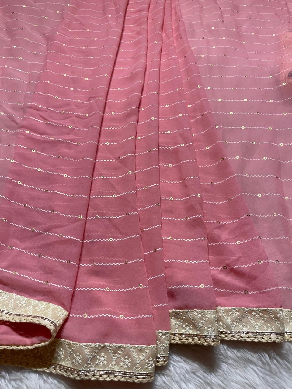 JUNE-BABY PINK SAREE