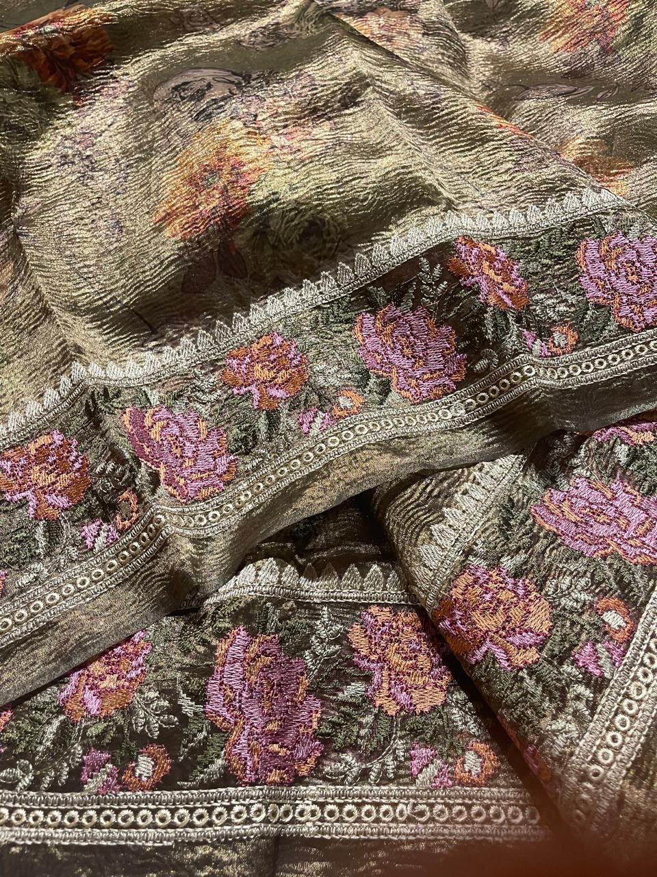 HEERAMANDI CRUSH-SAGE GREEN SAREE