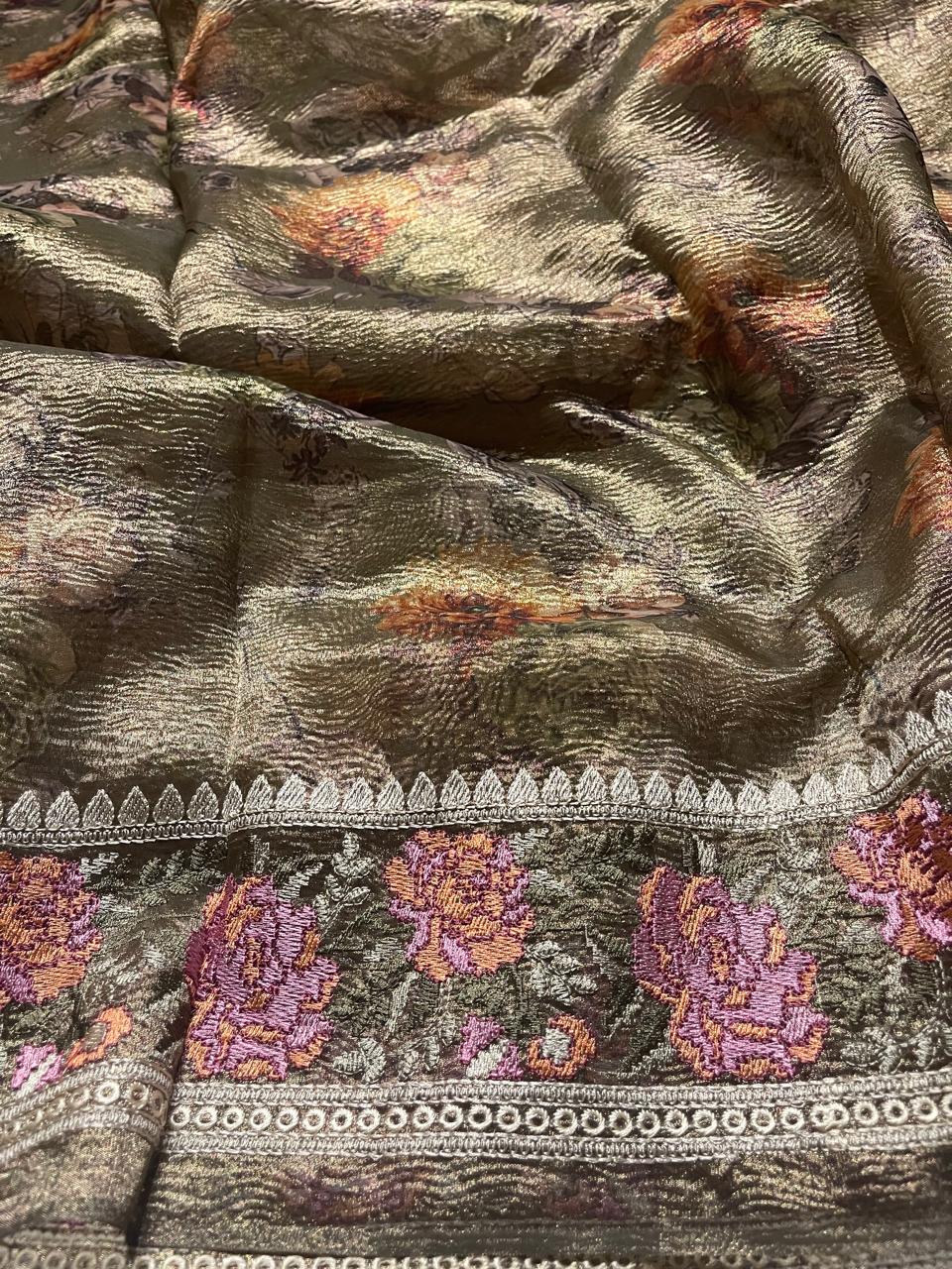 HEERAMANDI CRUSH-SAGE GREEN SAREE