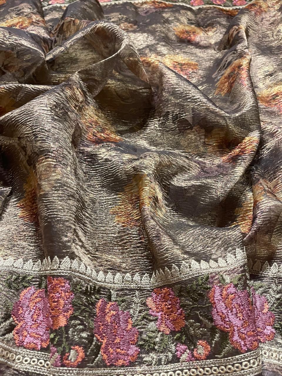 HEERAMANDI CRUSH-FOSSIL GRAY SAREE