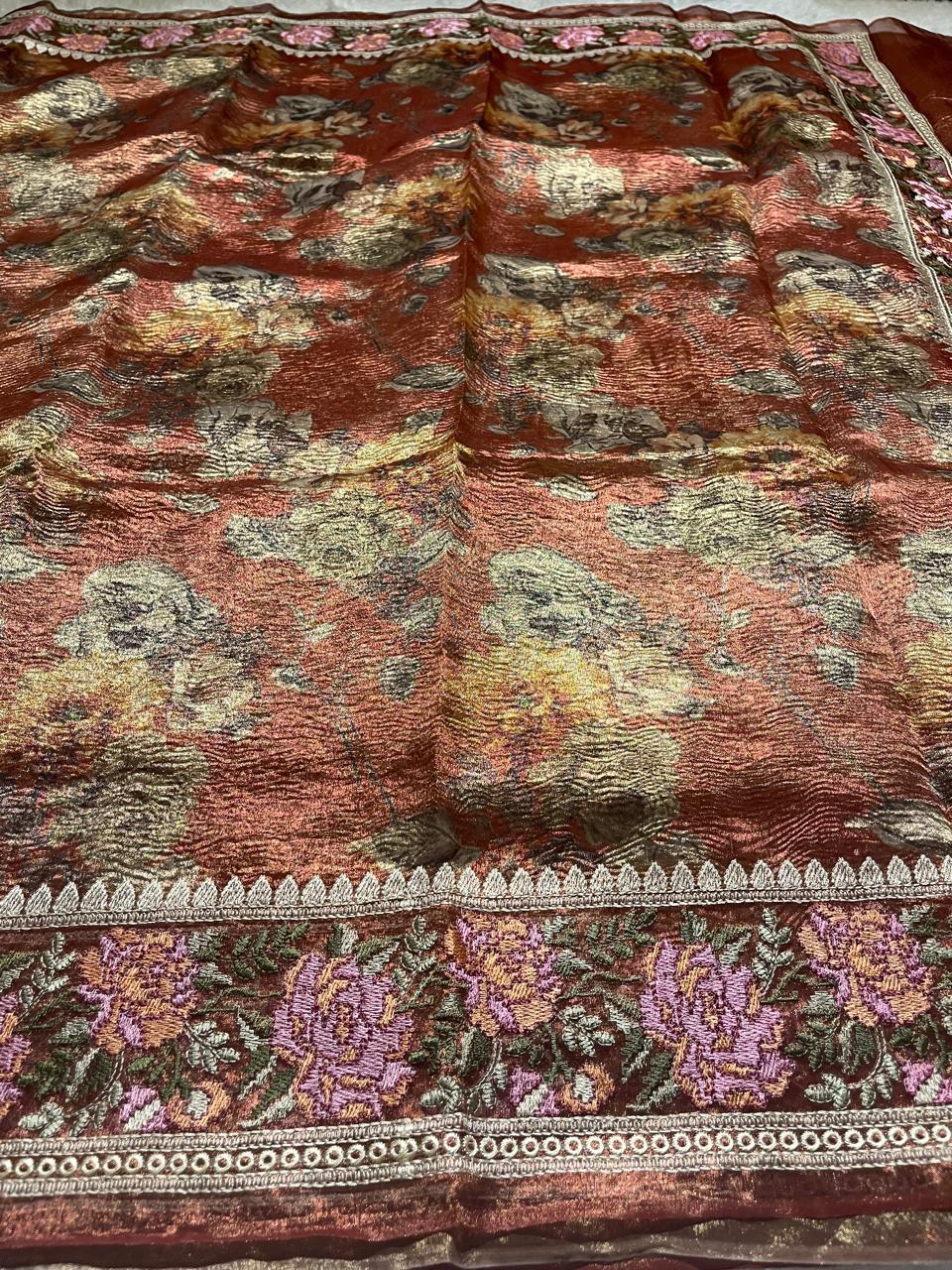 HEERAMANDI CRUSH-RUSTIC MAUVE SAREE