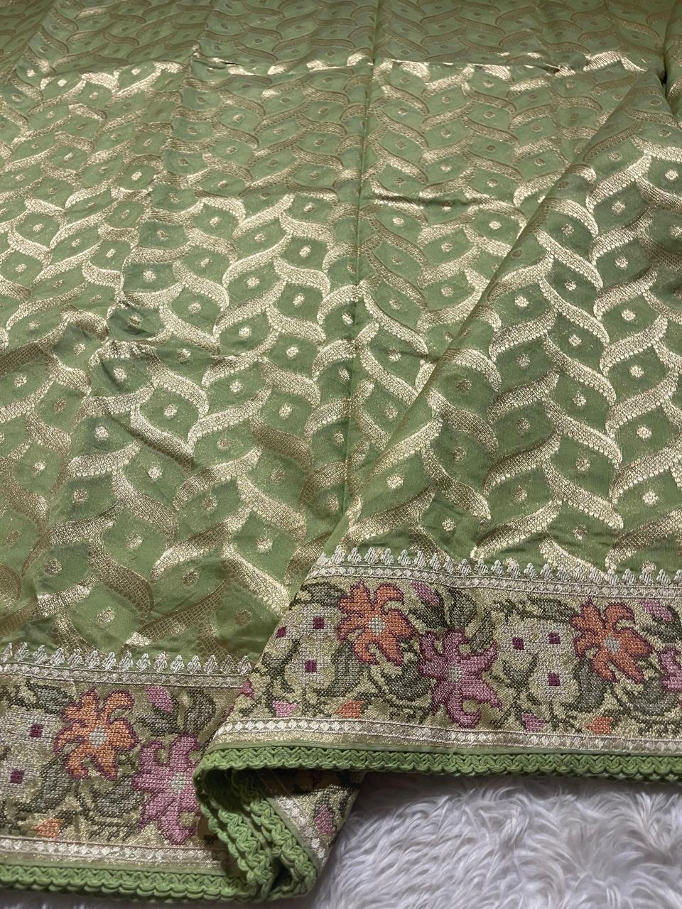 ANAHA-FLORA GREEN  SAREE