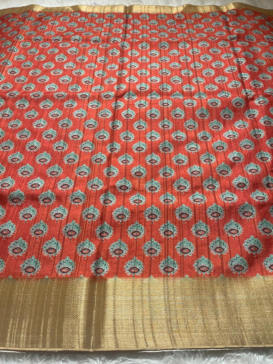 RATHI-ORANGE SAREE