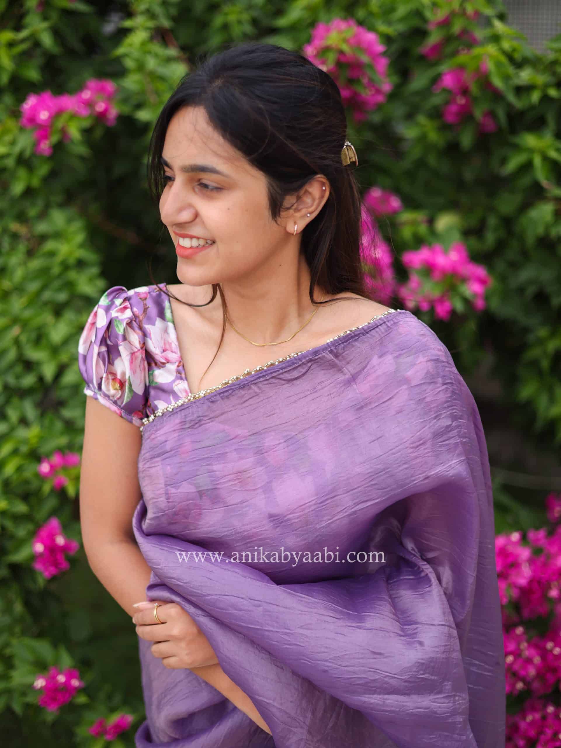 FLORAL PLAIN LACE-PURPLE