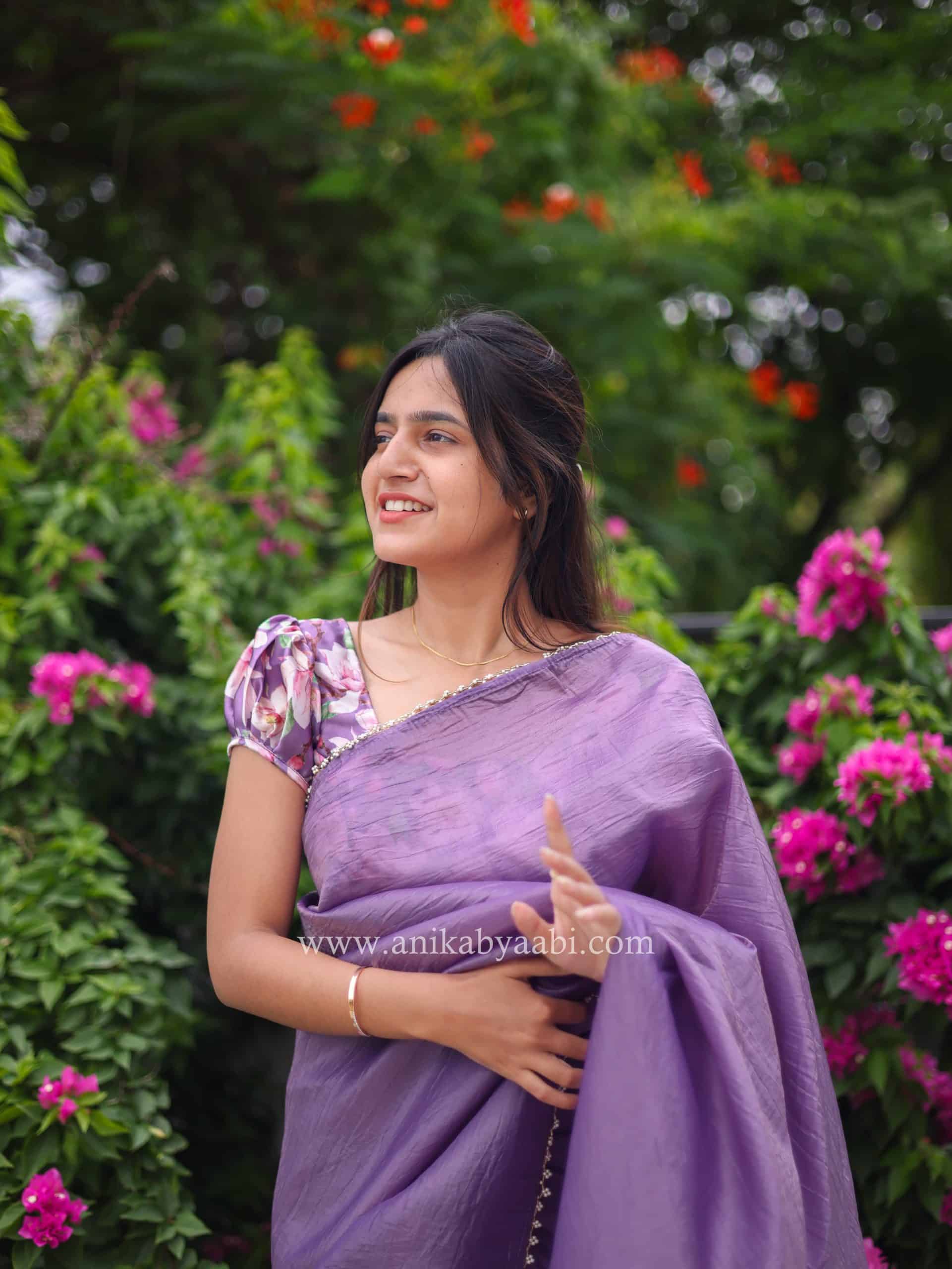FLORAL PLAIN LACE-PURPLE