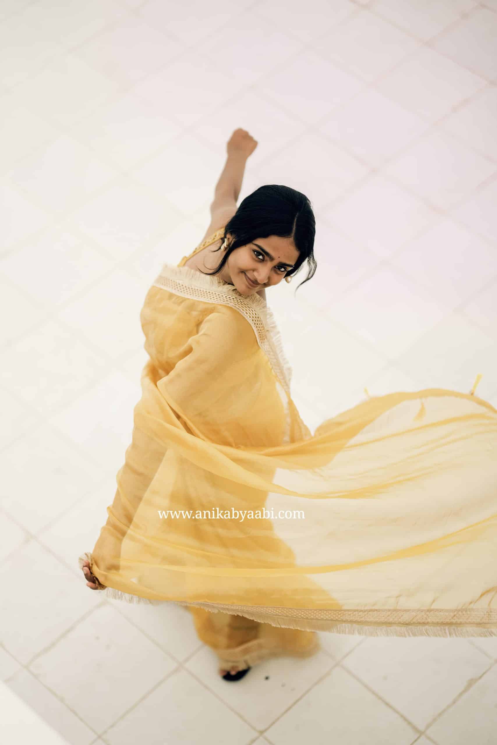 TISSUE LACE- TEJU GOLD SAREE