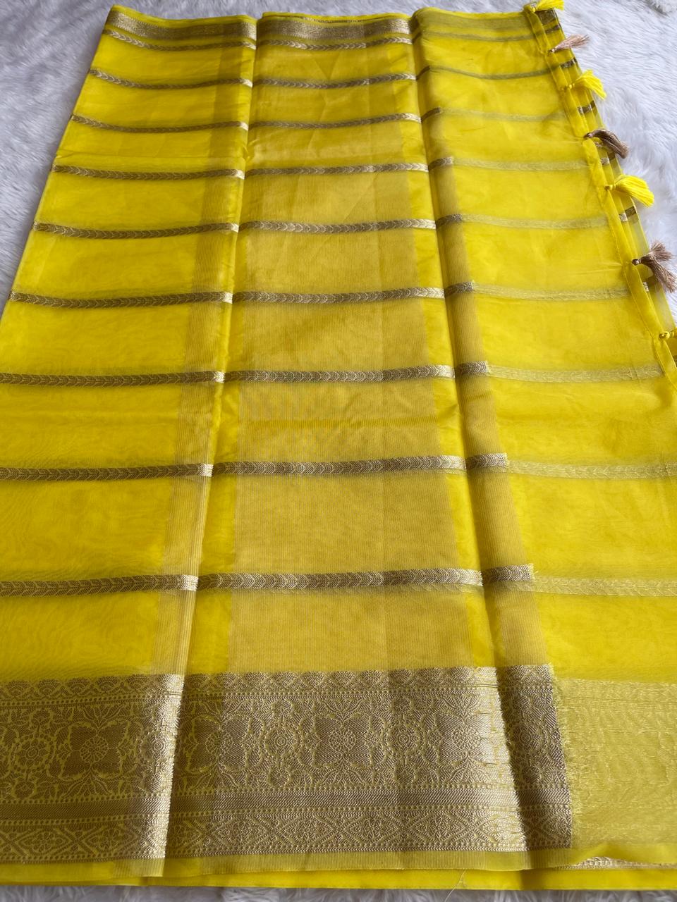 RIYA-LEMON YELLOW SAREE