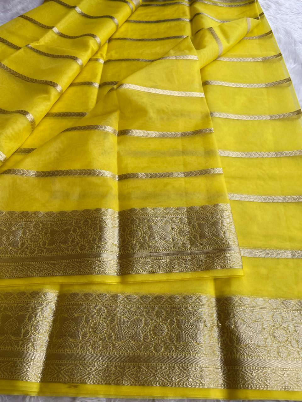 RIYA-LEMON YELLOW SAREE