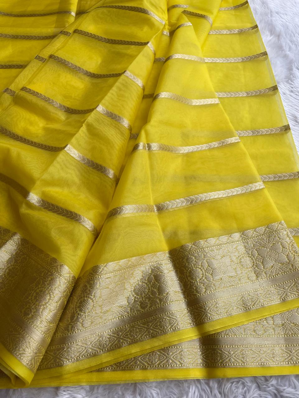 RIYA-LEMON YELLOW SAREE