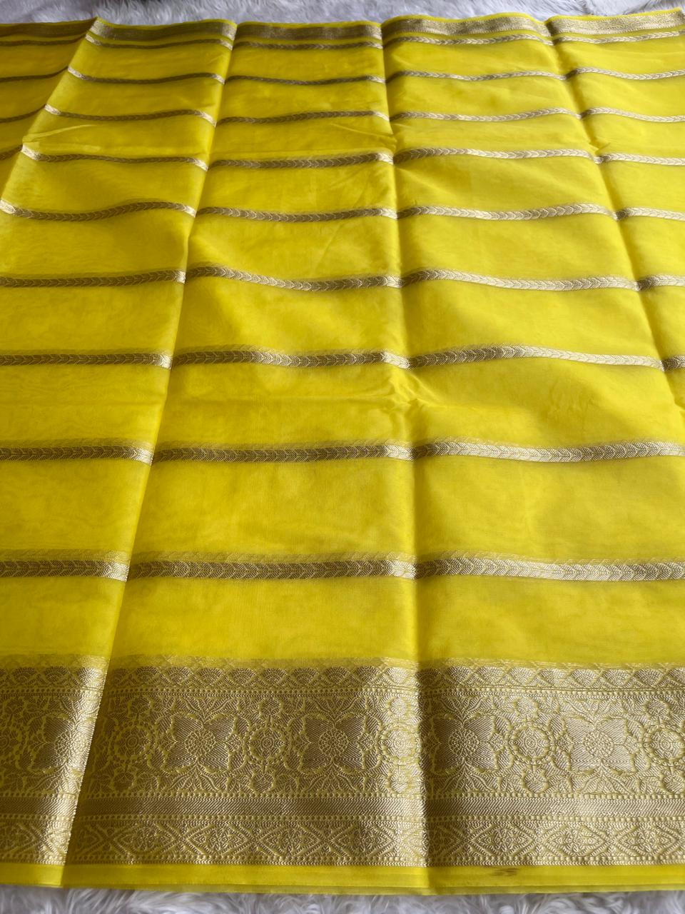 RIYA-LEMON YELLOW SAREE