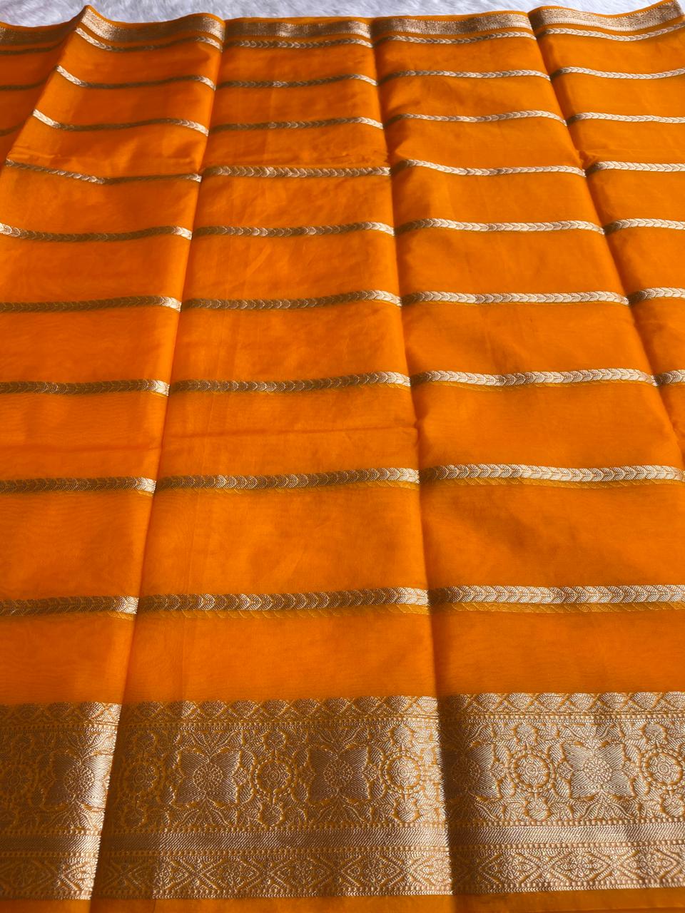 RIYA-ORANGE PEAL SAREE
