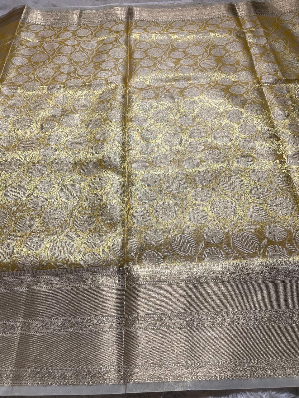 KORA TISSSUE FLORA-GOLD SAREE