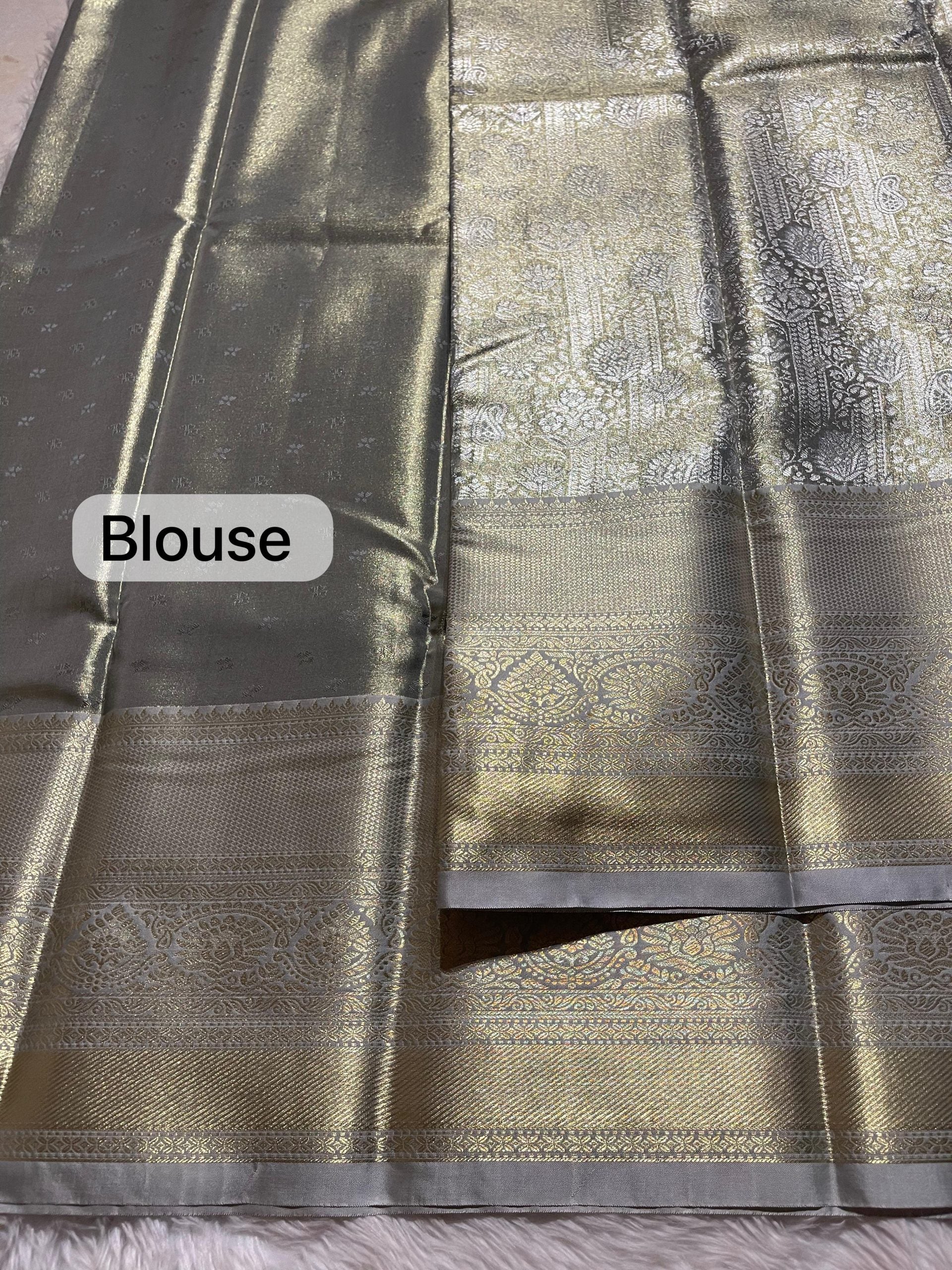 SWAYAMVARAM-GRAY BROCADE BRIDAL EDIT SAREE