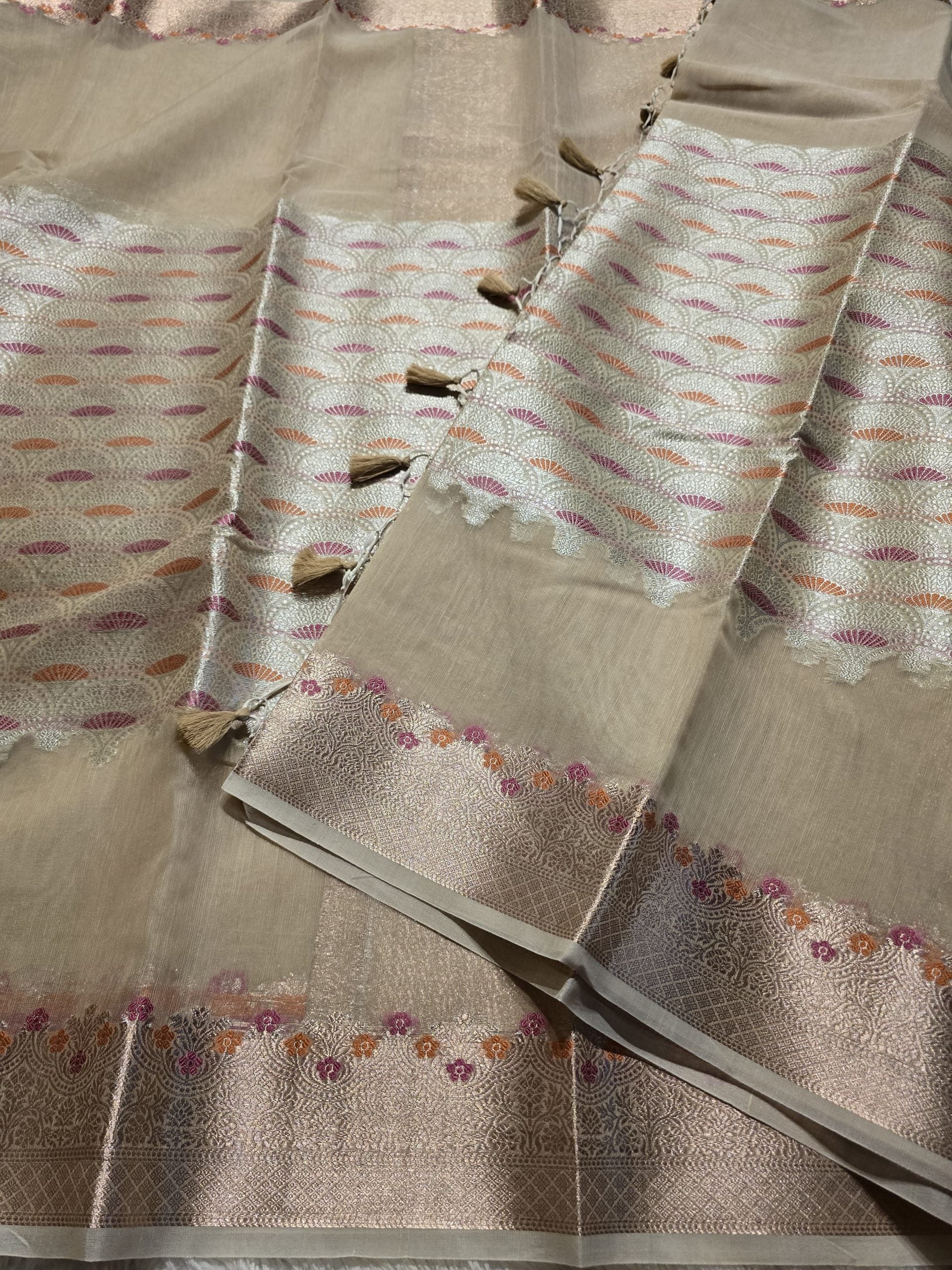 SADHA-BEIGE SANDAL SAREE