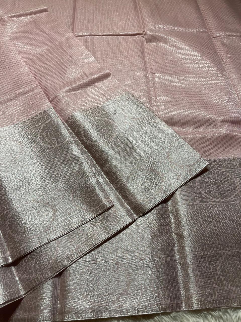 GOLDEN DAZZLE-BABY PINK SAREE