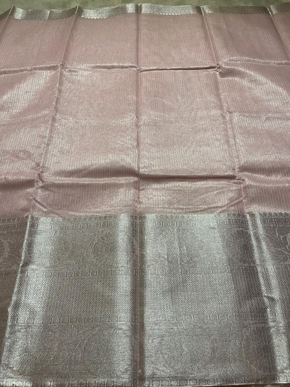 GOLDEN DAZZLE-BABY PINK SAREE
