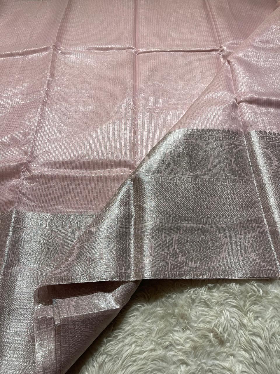 GOLDEN DAZZLE-BABY PINK SAREE