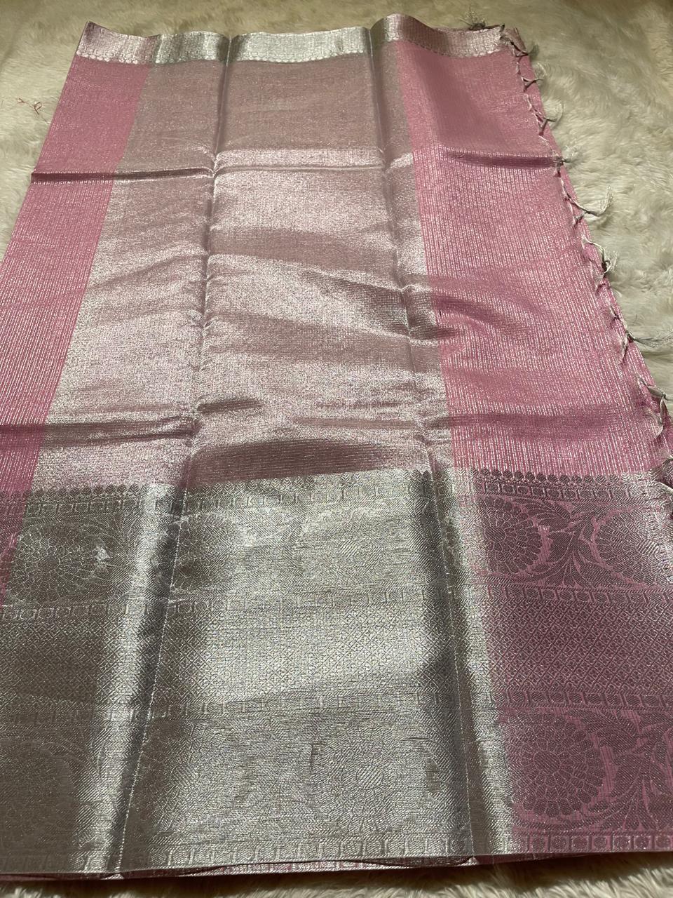 GOLDEN DAZZLE-PINK SAREE