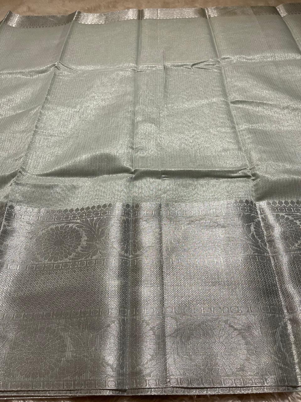 GOLDEN DAZZLE-BABY BLUE SAREE