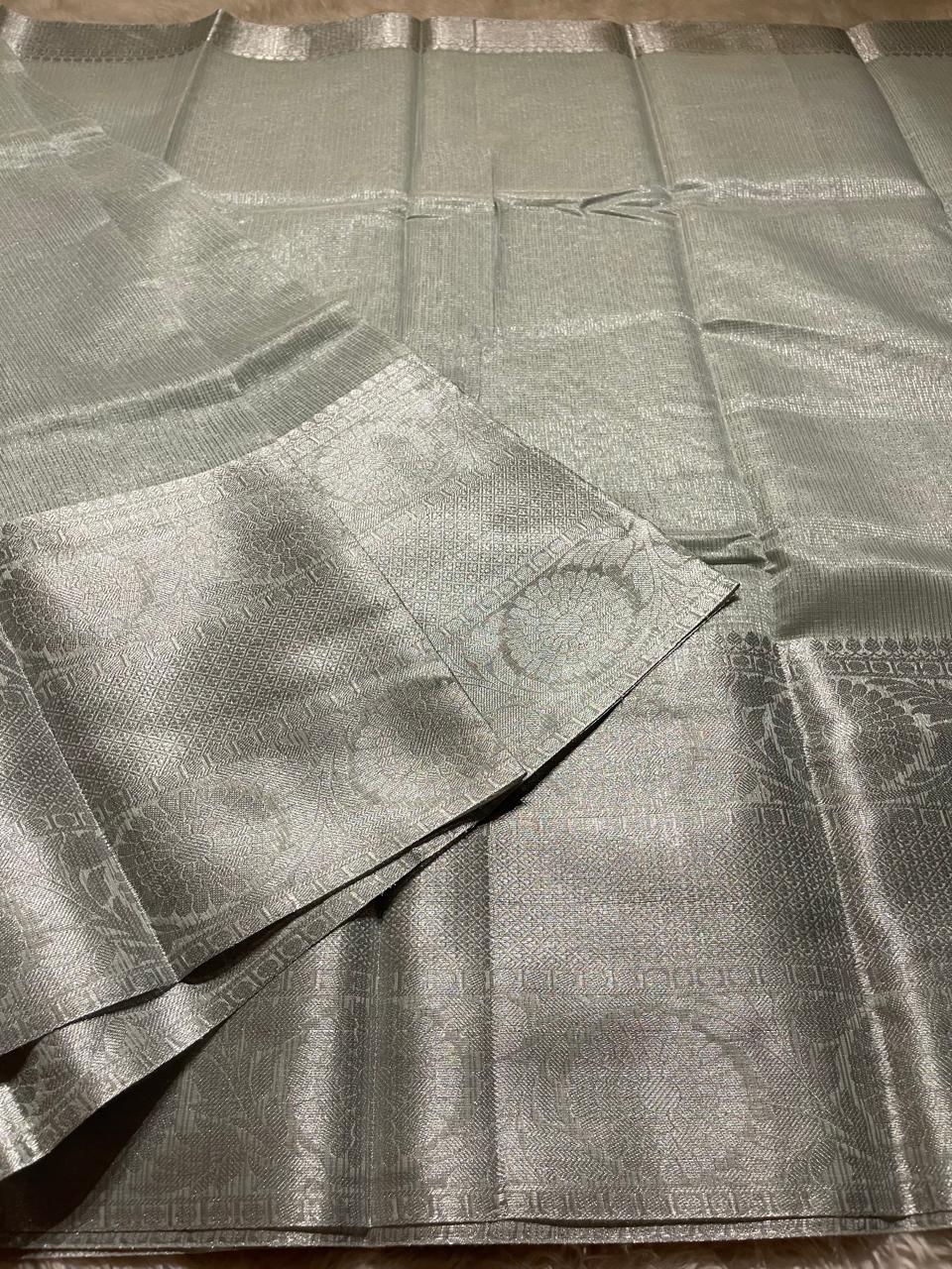 GOLDEN DAZZLE-BABY BLUE SAREE