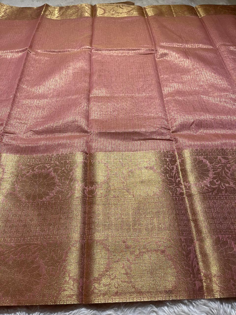 GOLDEN DAZZLE-ROUGE PINK SAREE